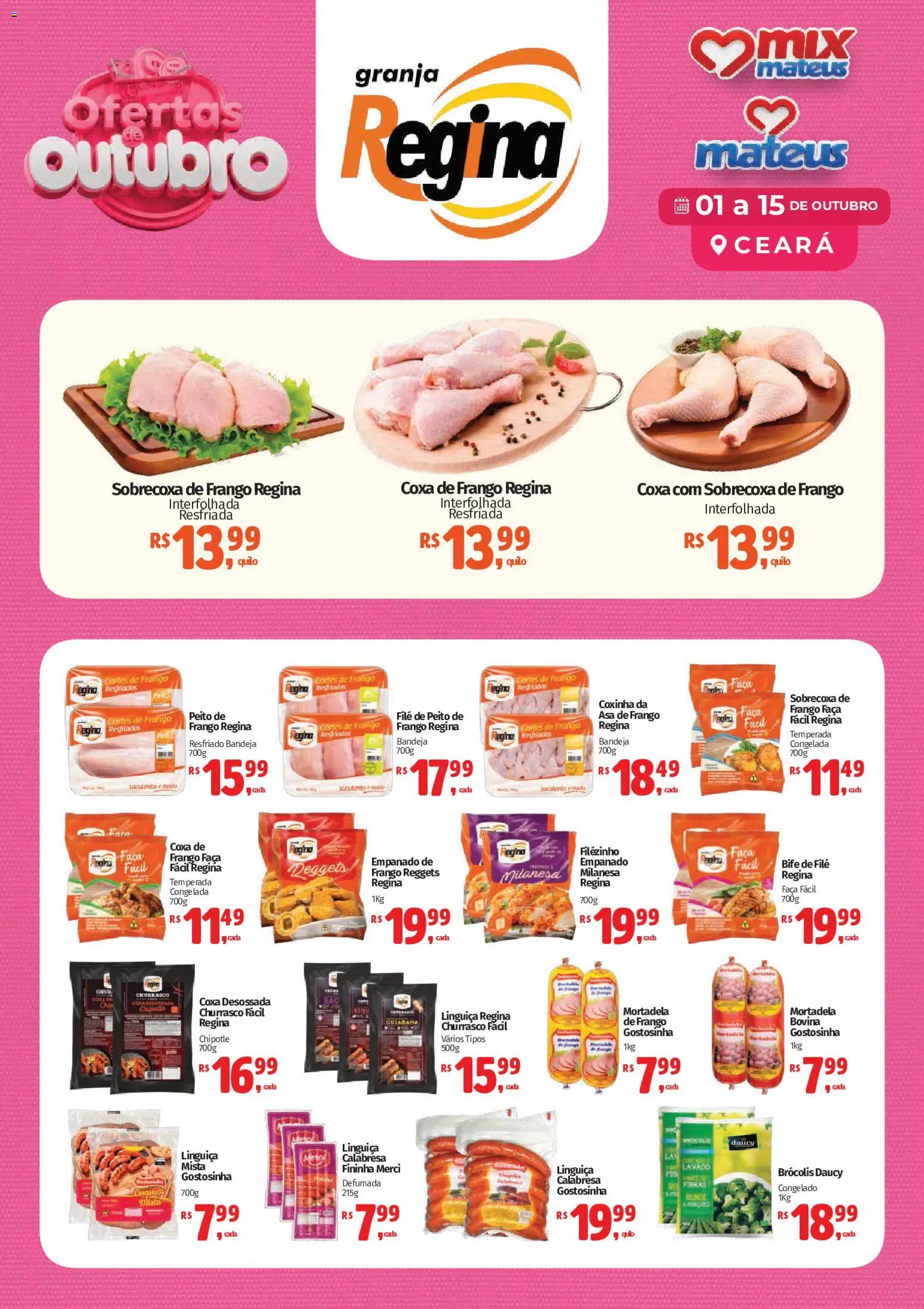 Mateus Folheto - válido de 01/10/2026 | Página: 1 | Produtos: Asa de frango, Mortadela, Bandeja, Brócolis