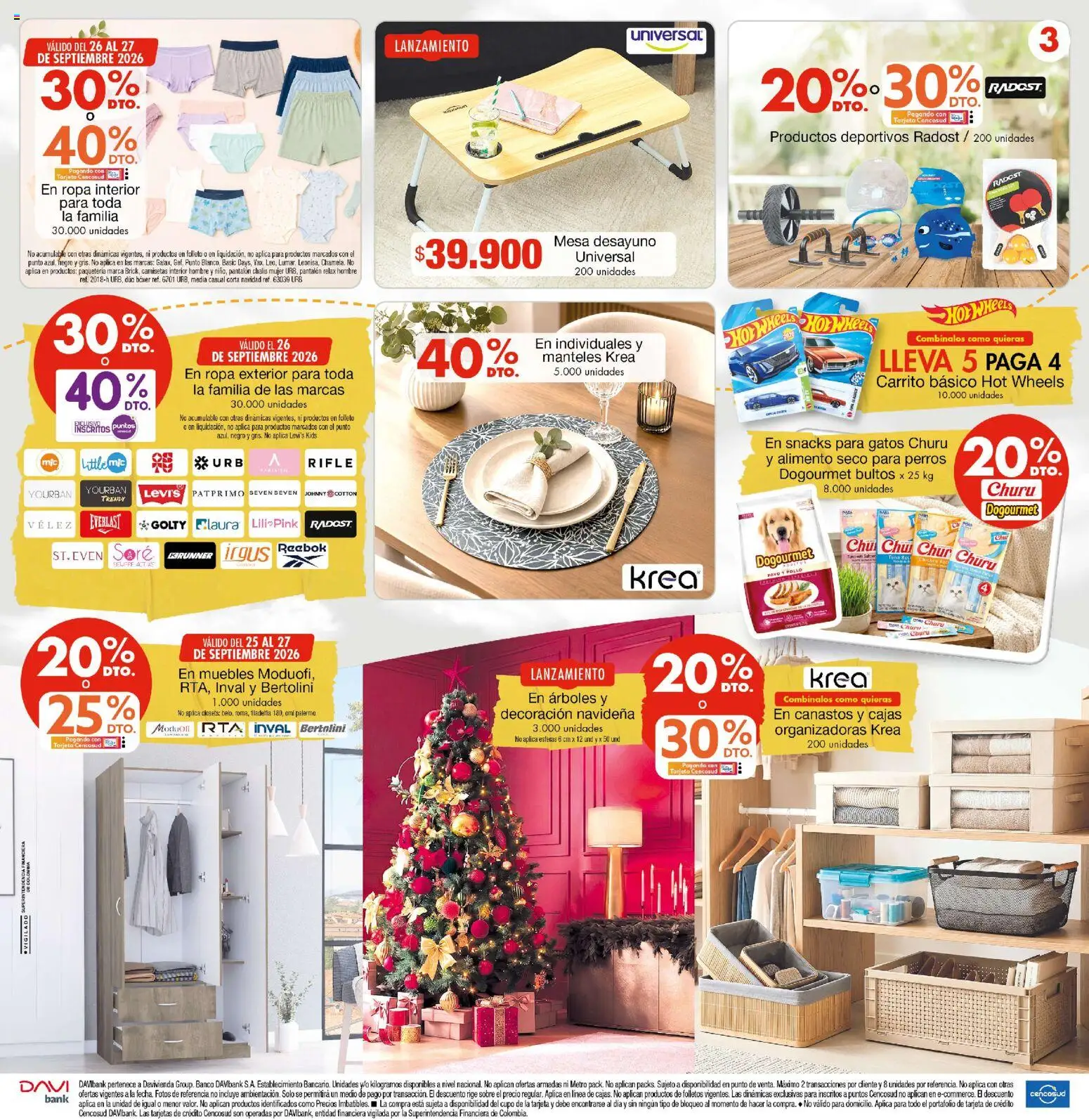 Metro revista - valida desde el 24/09/2026 | Página: 3 | Productos: Pollo, Pavo, Decoración, Ropa interior