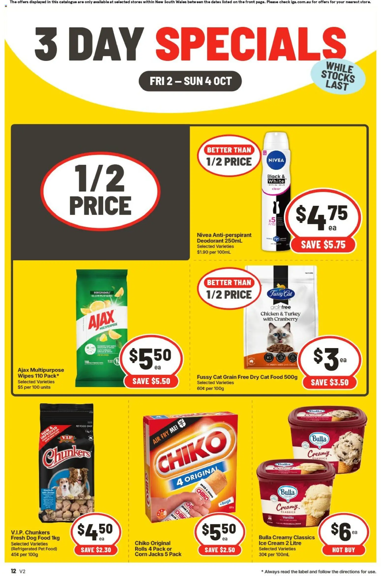 IGA catalogue - valid from 02/10/2026 | Page: 4 | Products: Deodorant, Antiperspirant, Turkey, Multipurpose