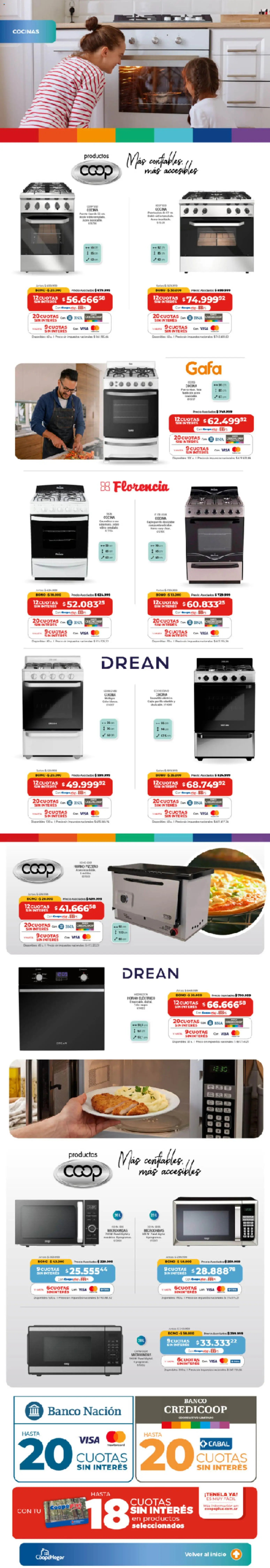 Cooperativa Obrera catálogo CoopeHogar │ válido desde el 10/07/2026 | Página: 12 | Productos: Horno, Cocina, Microondas