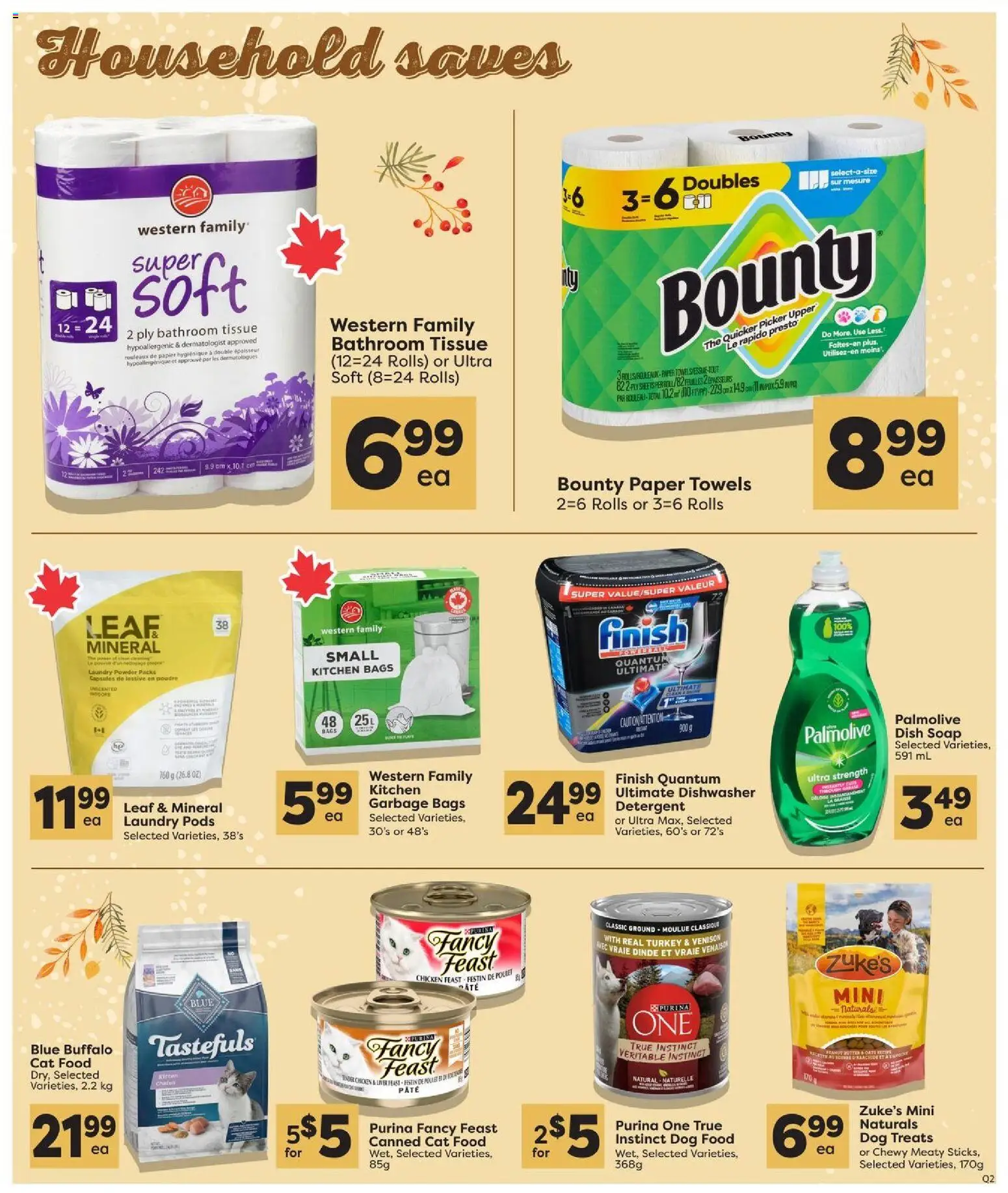 Quality Foods flyer valid from Oct 1, 2026 | Page: 14 | Products: Paper towels, Turkey, Towels, Food