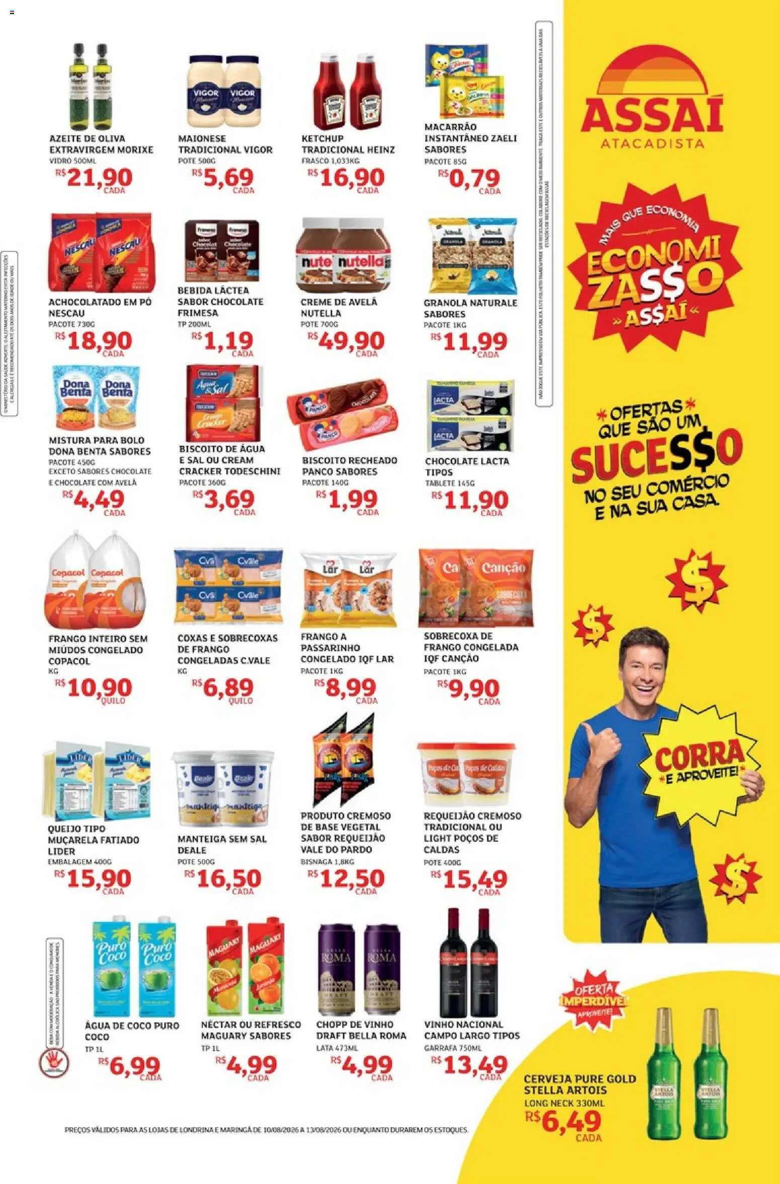 Assaí Atacadista Folheto - válido de 10/08/2026 | Página: 3 | Produtos: Refresco, Achocolatado, Sal, Mistura para bolo