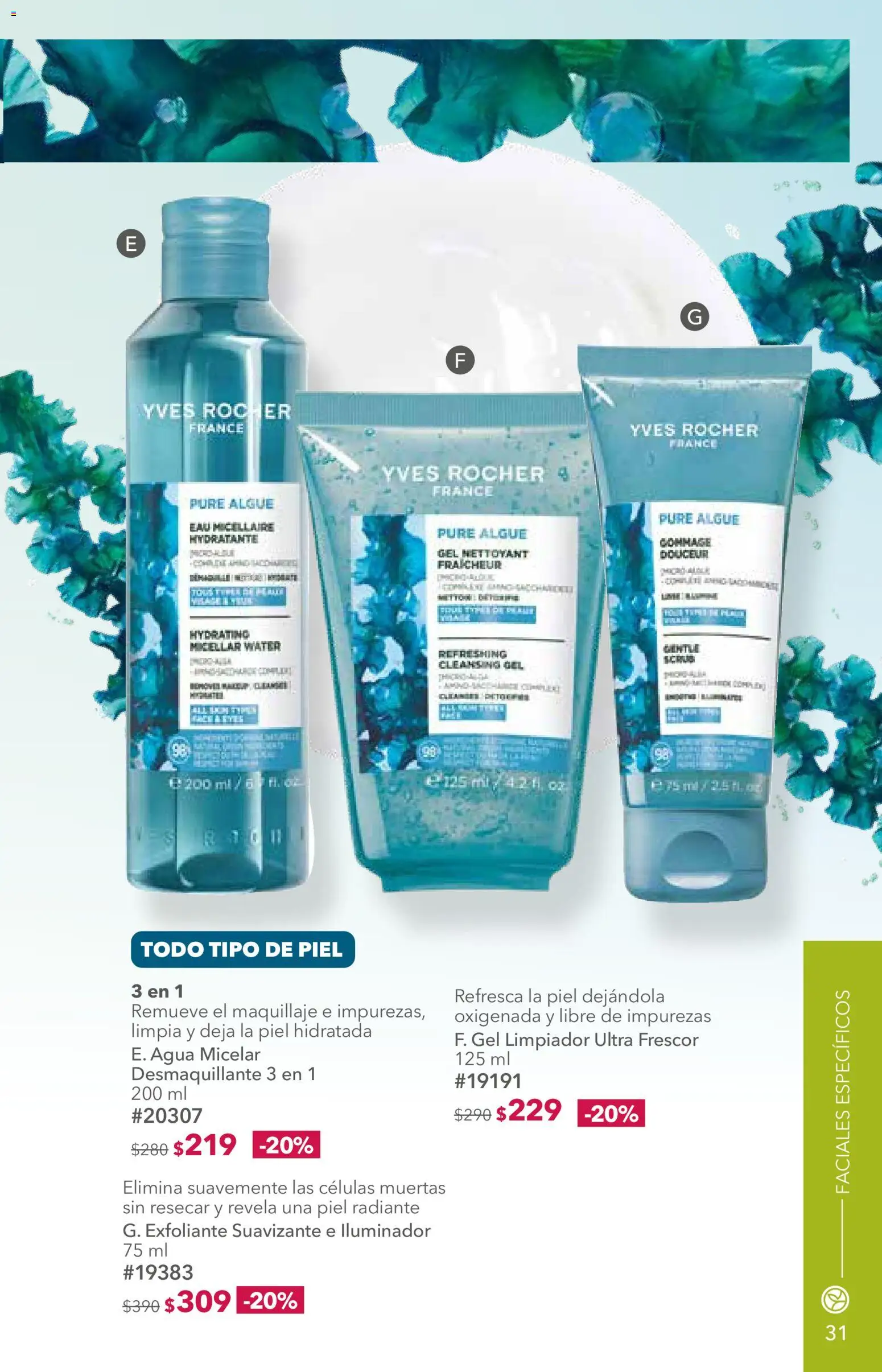 Nuevas ofertas de Yves Rocher válidas en toda la República Mexicana desde el 25/08/2026. ¡Encuentra las mejores ofertas en Yves Rocher campaña 12 2026! | Página: 31 | Productos: Iluminador, Agua, Radiante, Agua micelar