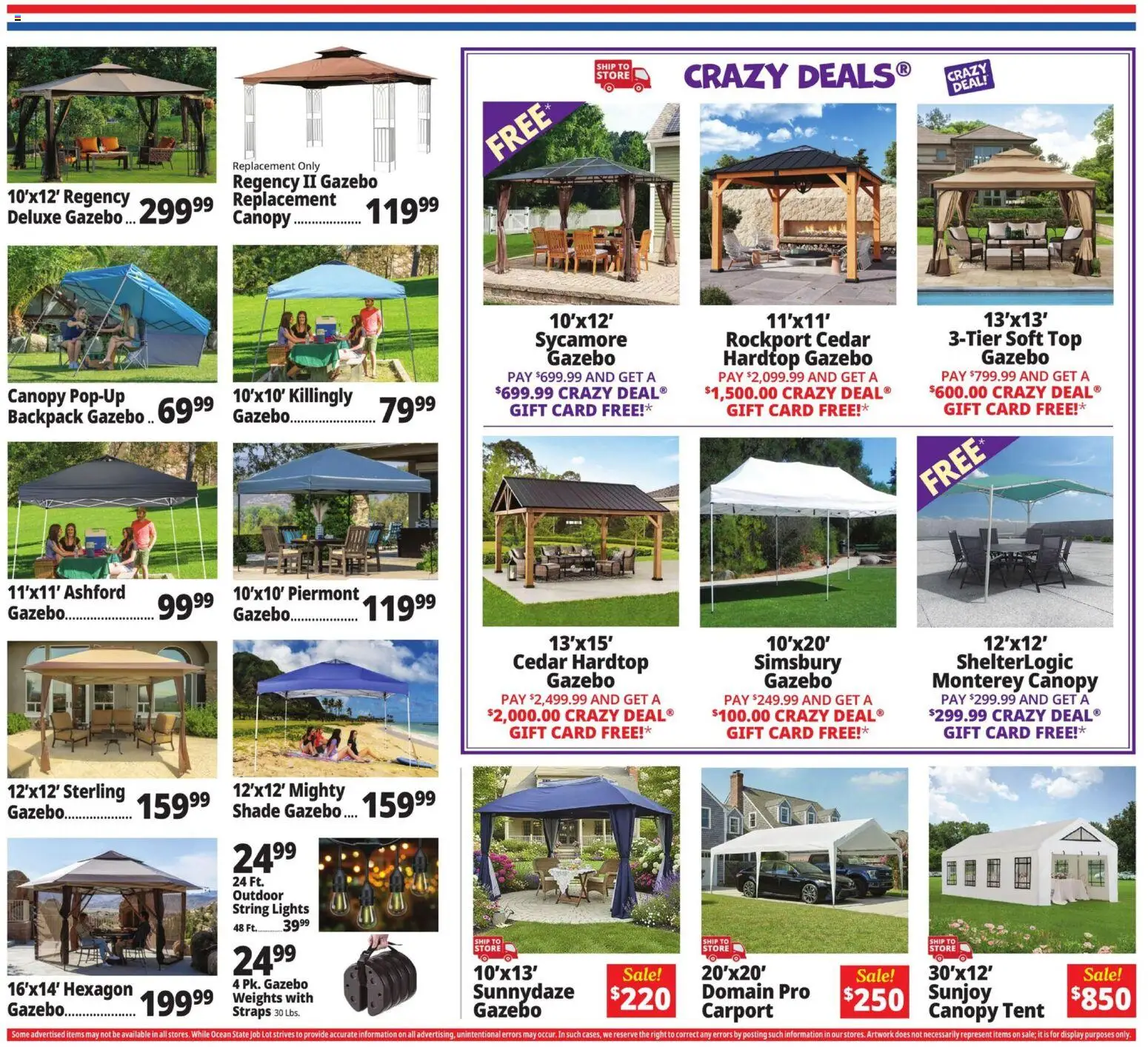 Ocean State Job Lot Weekly Ad - MA - valid from 06/25/2026 | Page: 12 | Products: Tent, Backpack