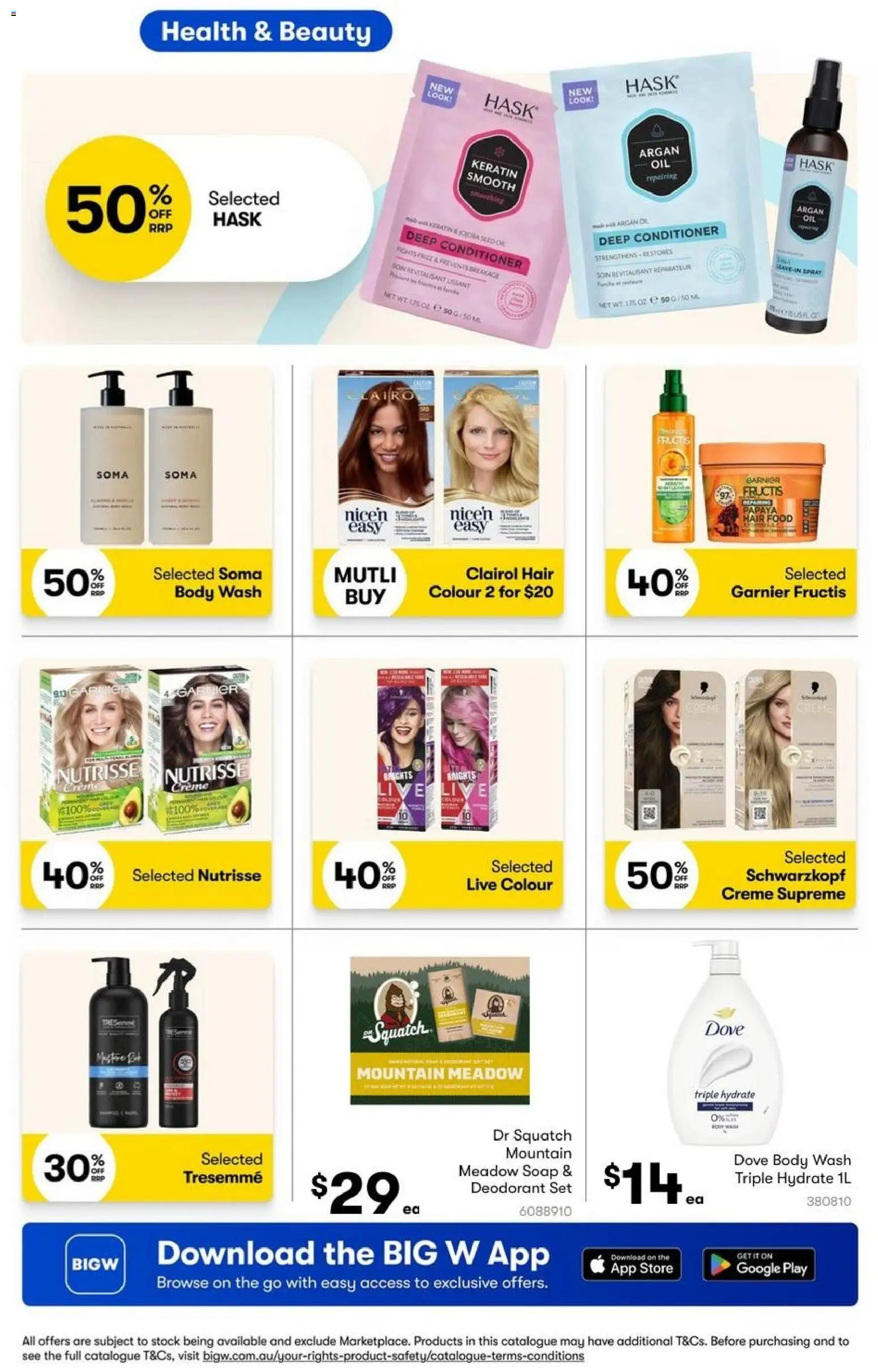 Big W catalogue - valid from 20/08/2026 | Page: 38 | Products: Food, Conditioner, Soap, Deodorant