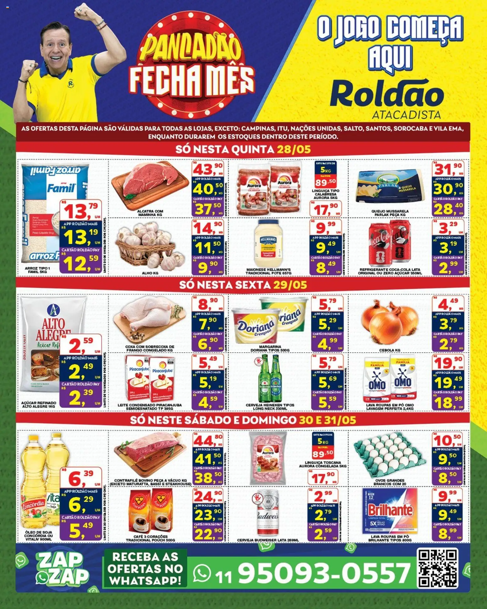 Roldão Folheto - válido de 28.05.2026 | Página: 1 | Produtos: Alcatra, Leite, Heineken, Maionese