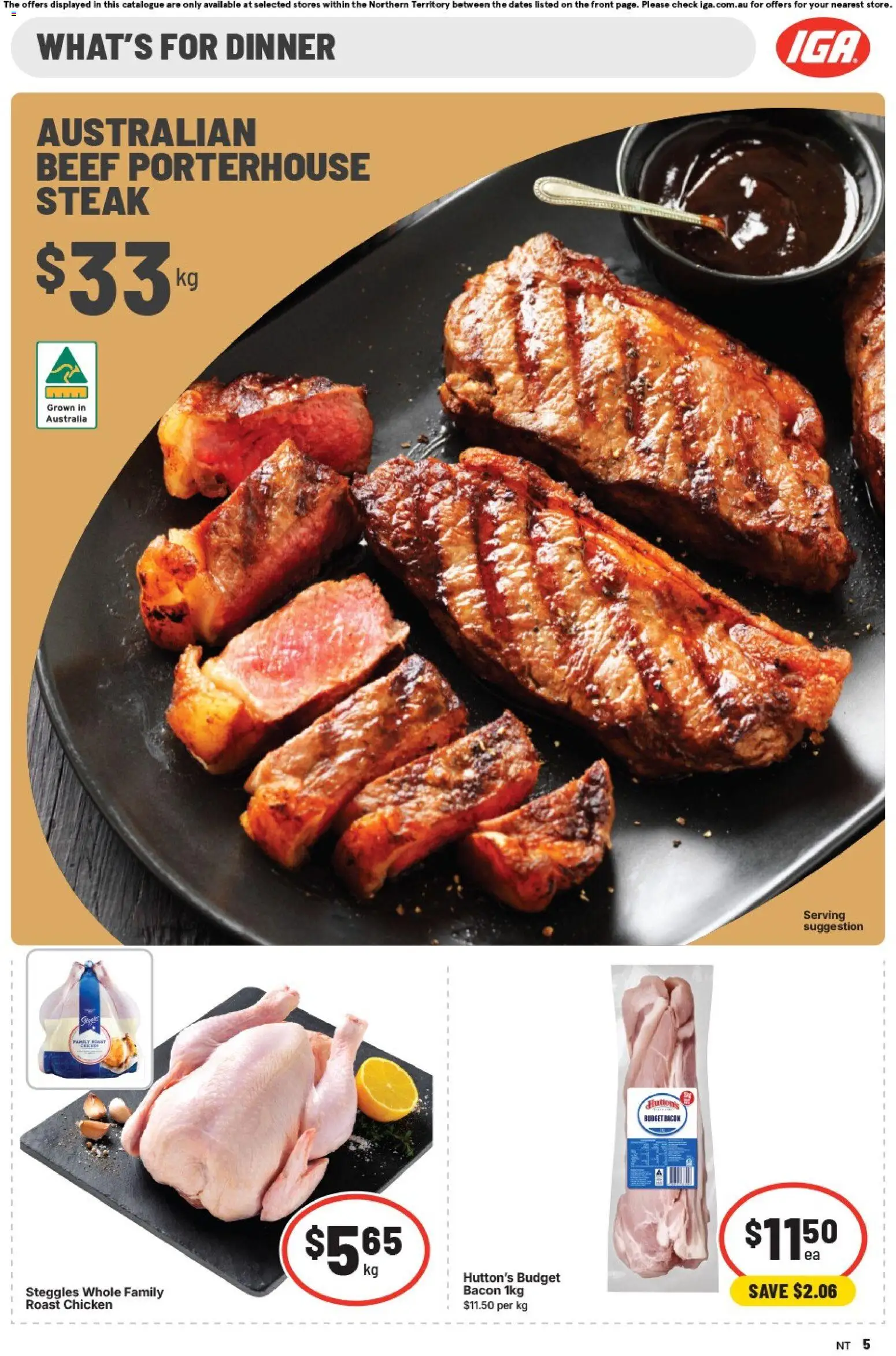 IGA catalogue - valid from 02/09/2026 | Page: 6 | Products: Bacon, Chicken, Beef, Steak