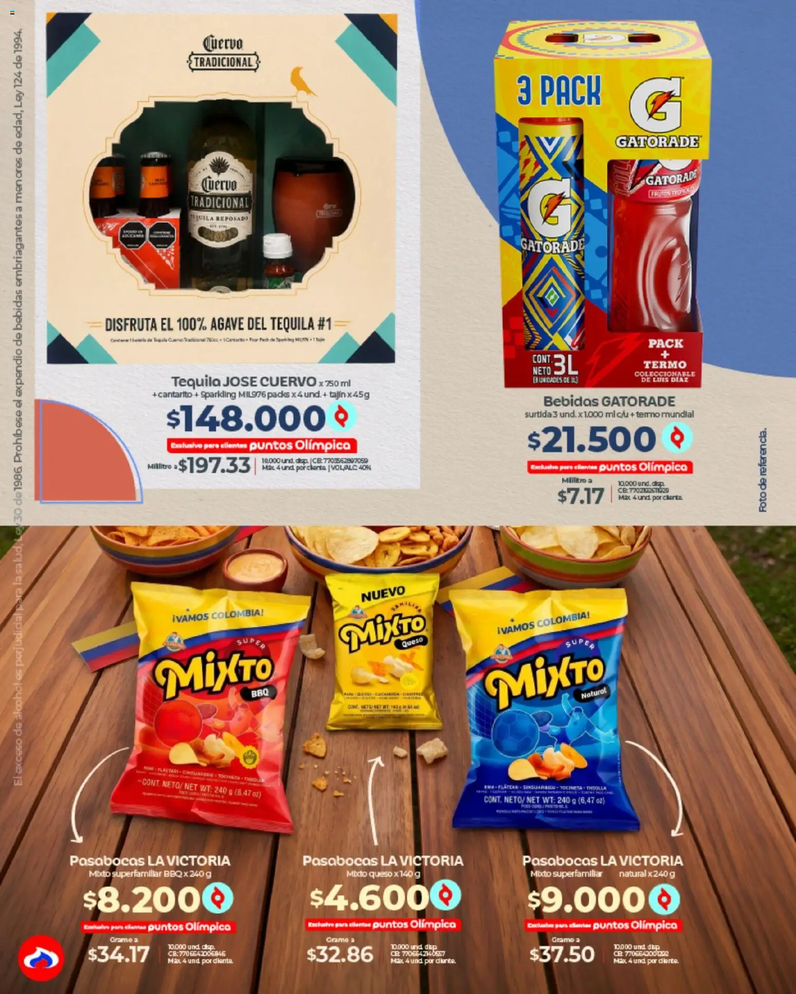 Olímpica revista - valida desde el 05.06.2026 | Página: 28 | Productos: Tequila, Termo, Queso, Corta uñas
