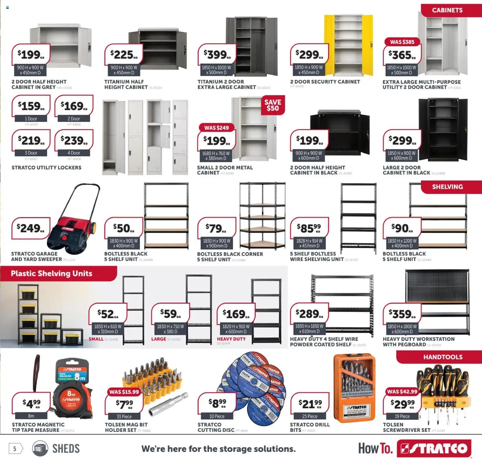 Stratco catalogue - valid from 14/08/2026 | Page: 5 | Products: Cabinet, Shelf, Door, Multipurpose