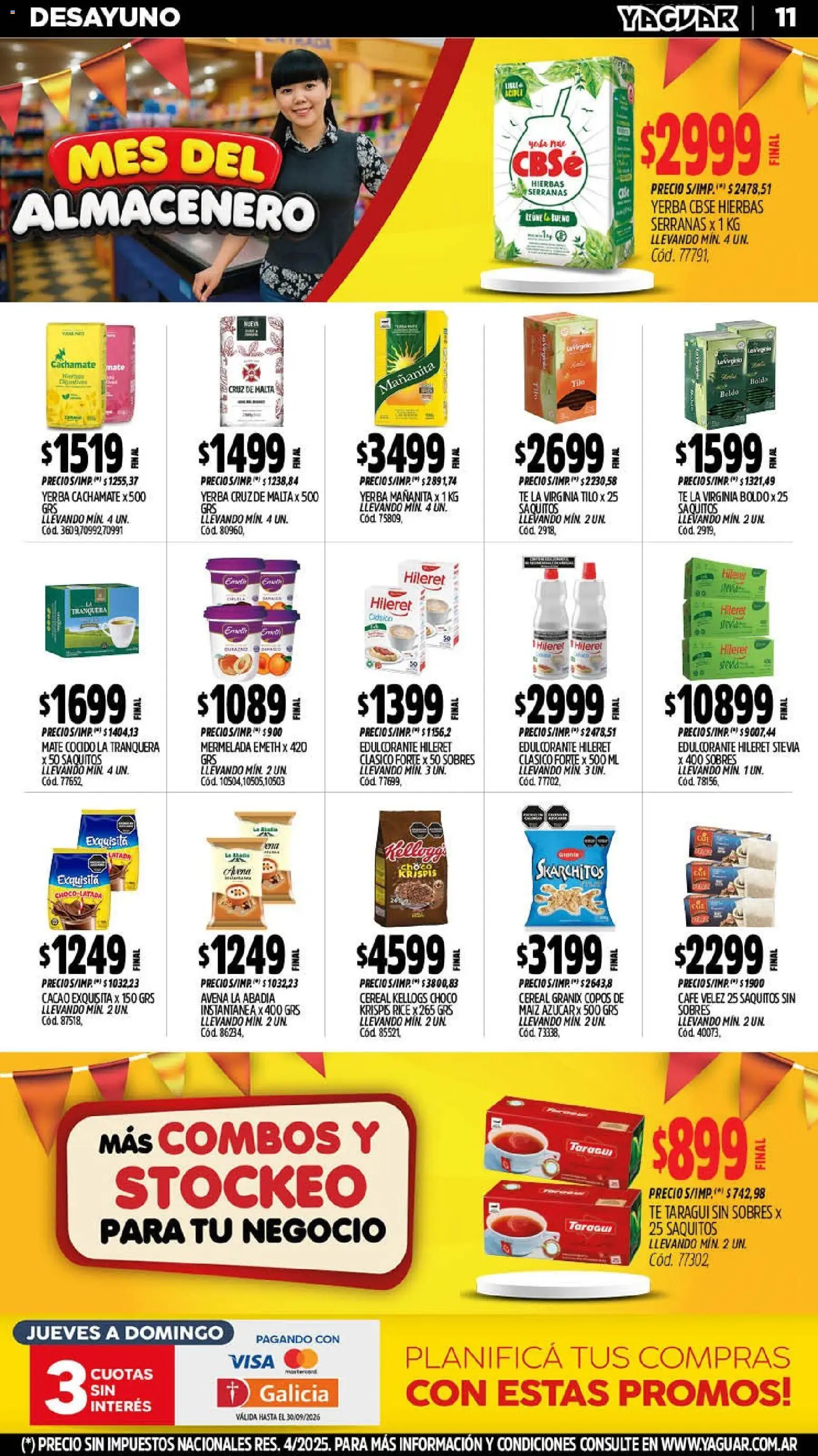 Yaguar - Oferta Semanal Salta │ válido desde el 14/09/2026 | Página: 12 | Productos: Mate, Té, Mate cocido, Cacao