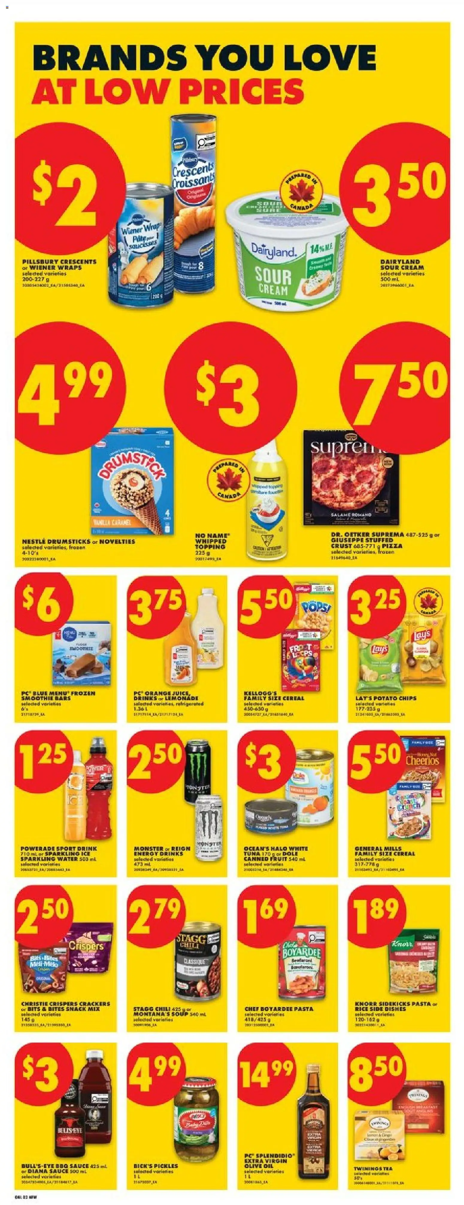 No Frills flyer valid from Aug 20, 2026 | Page: 7 | Products: Pasta, Tuna, Olive oil, Ice