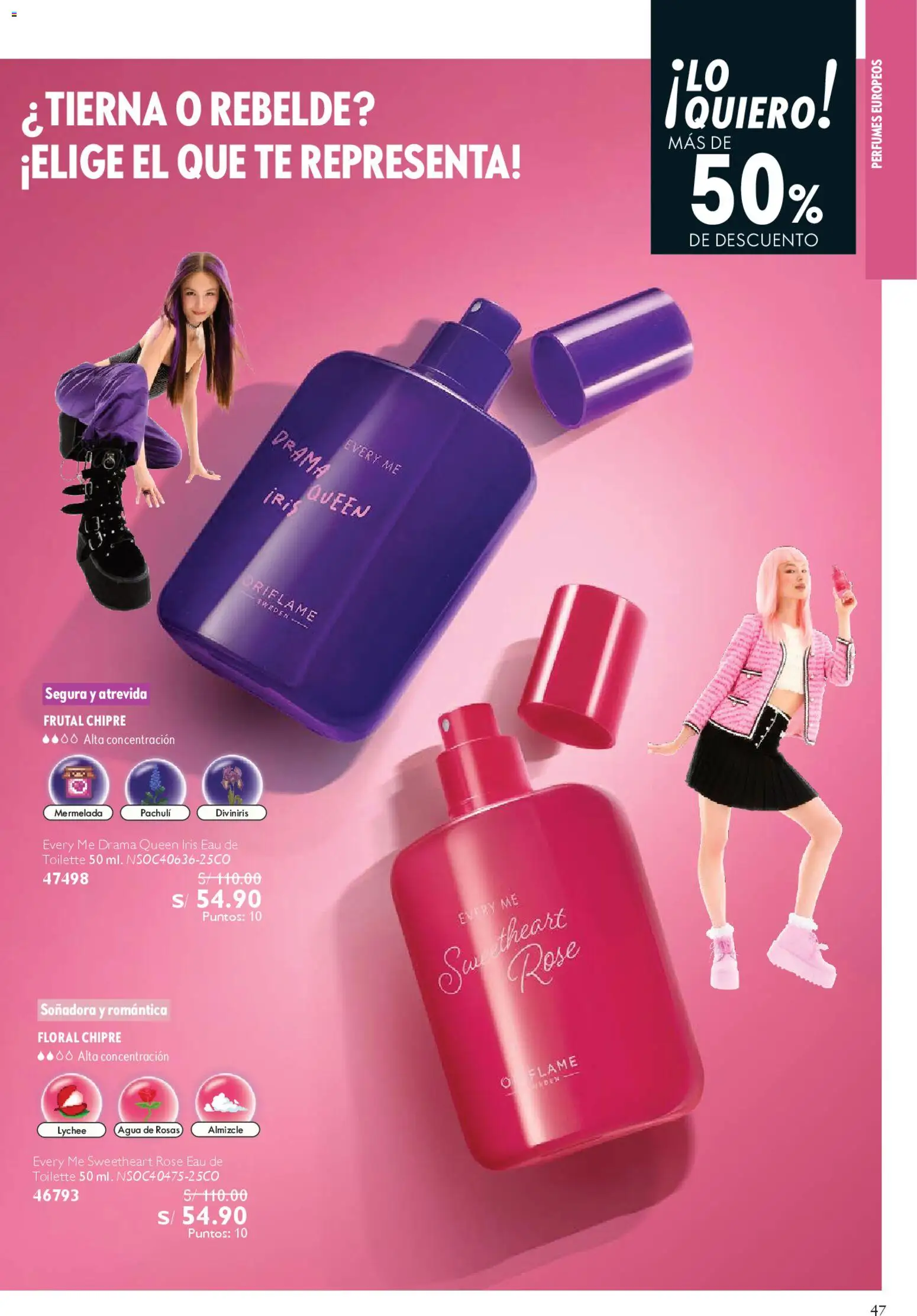 Catálogo Oriflame válido desde 28/03/2026 | Página: 47 | Productos: Perfumes, Té, Agua, EAU de Toilette