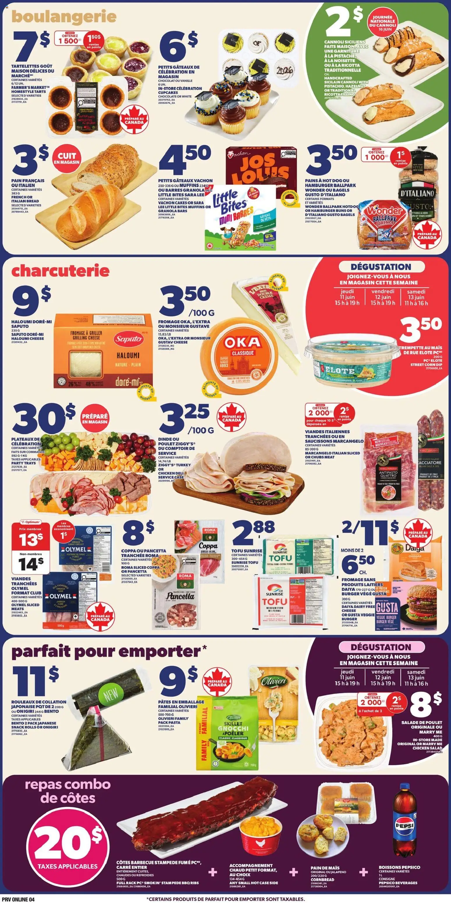 Provigo flyer valid from 11.06.2026 | Page: 5 | Products: Pasta, Case, Salami, Chicken