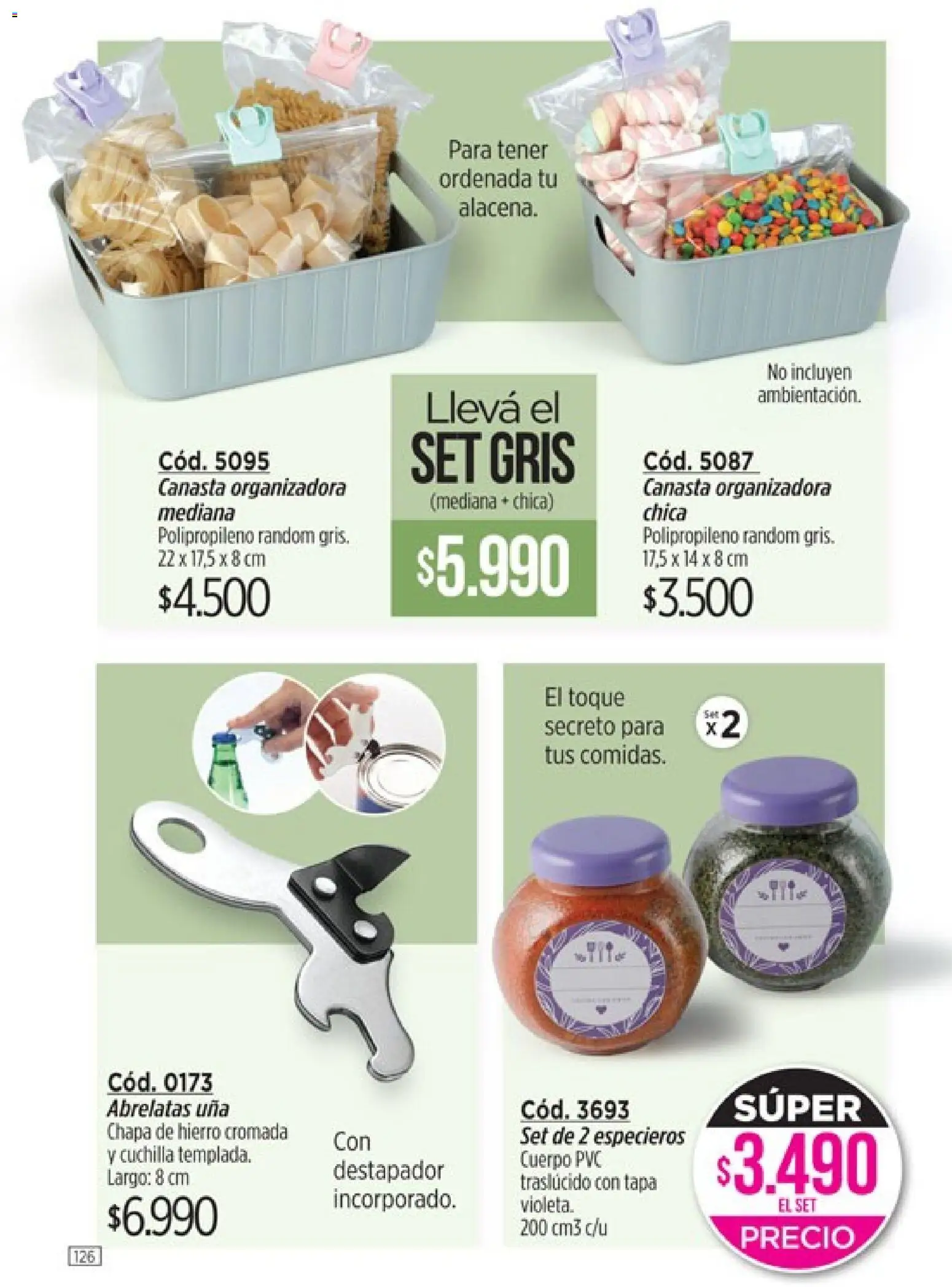 Catálogo Amodil Campaña 4 │ válido desde el 01/03/2026 | Página: 126 | Productos: Chapa, Destapador, Canasta