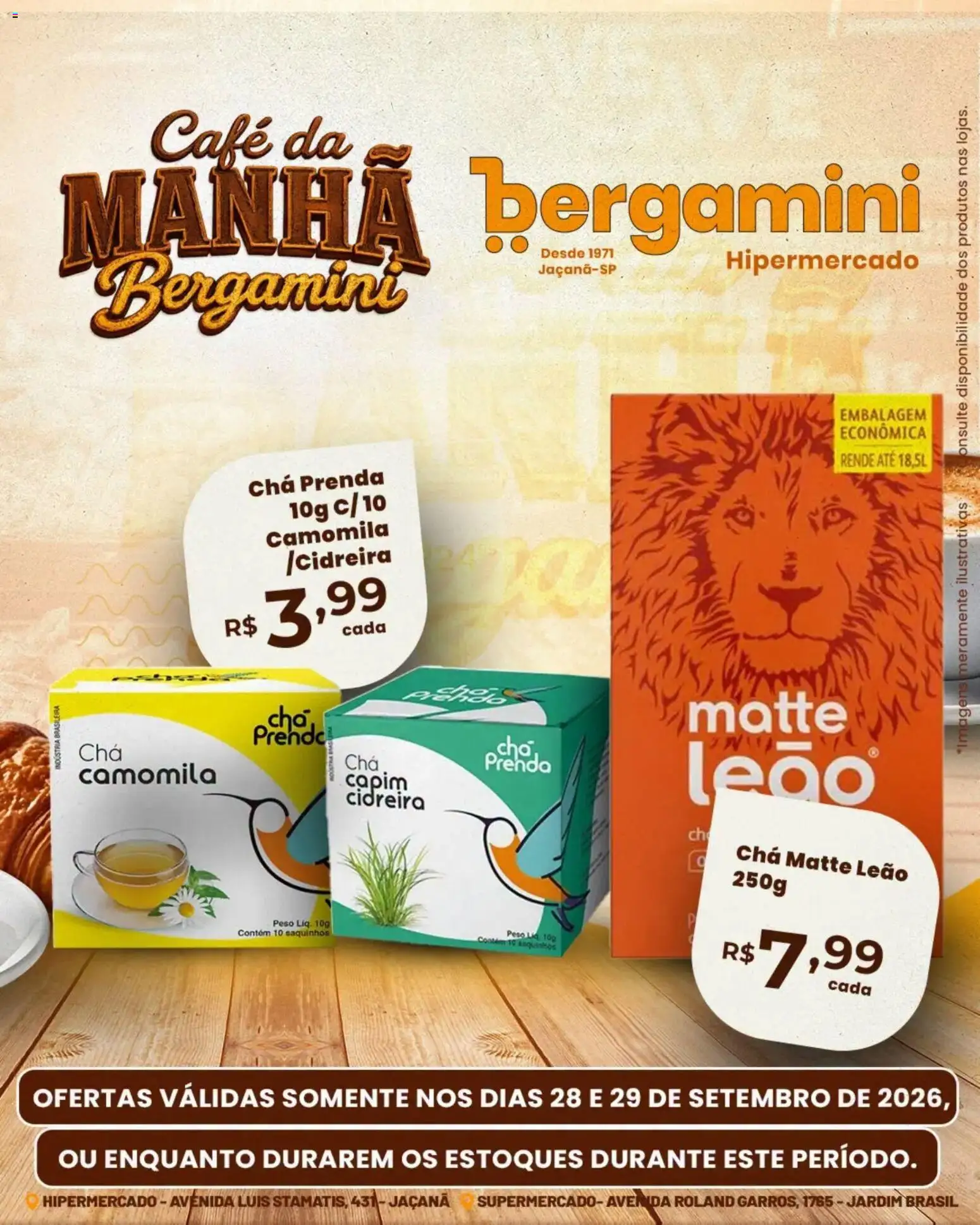 Supermercado Bergamini Folheto - válido de 28/09/2026 | Página: 15 | Produtos: Café, Chá
