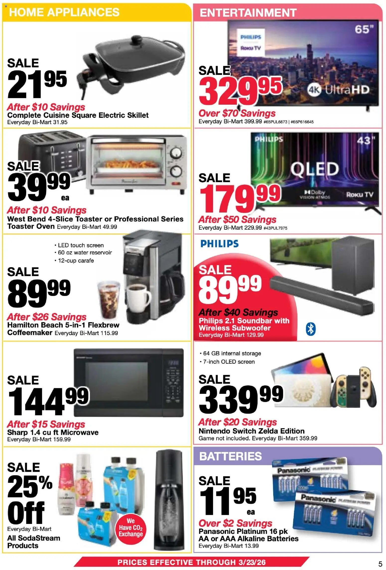 Bi-Mart Membership Savings Book - valid from 10.03.2026 | Page: 5 | Products: Microwave, Game, Oven, Nintendo