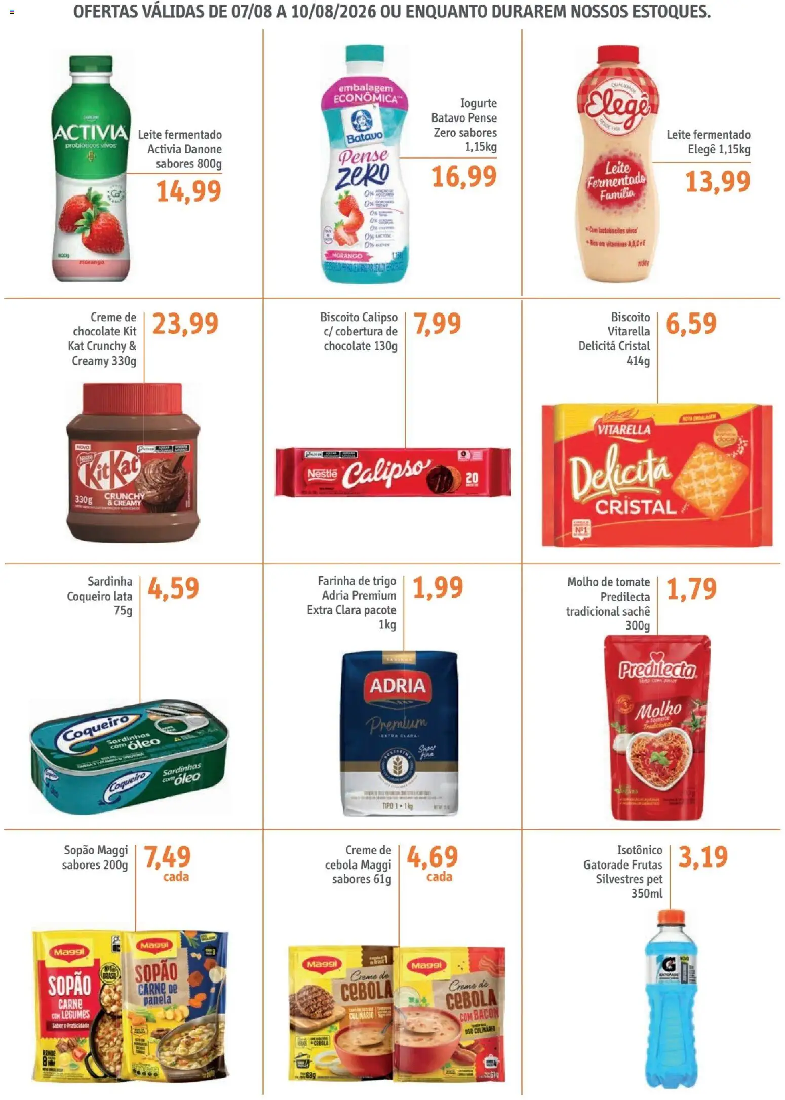 Sonda Folheto - válido de 07/08/2026 | Página: 3 | Produtos: Probióticos, Cebola, Iogurte, Legumes