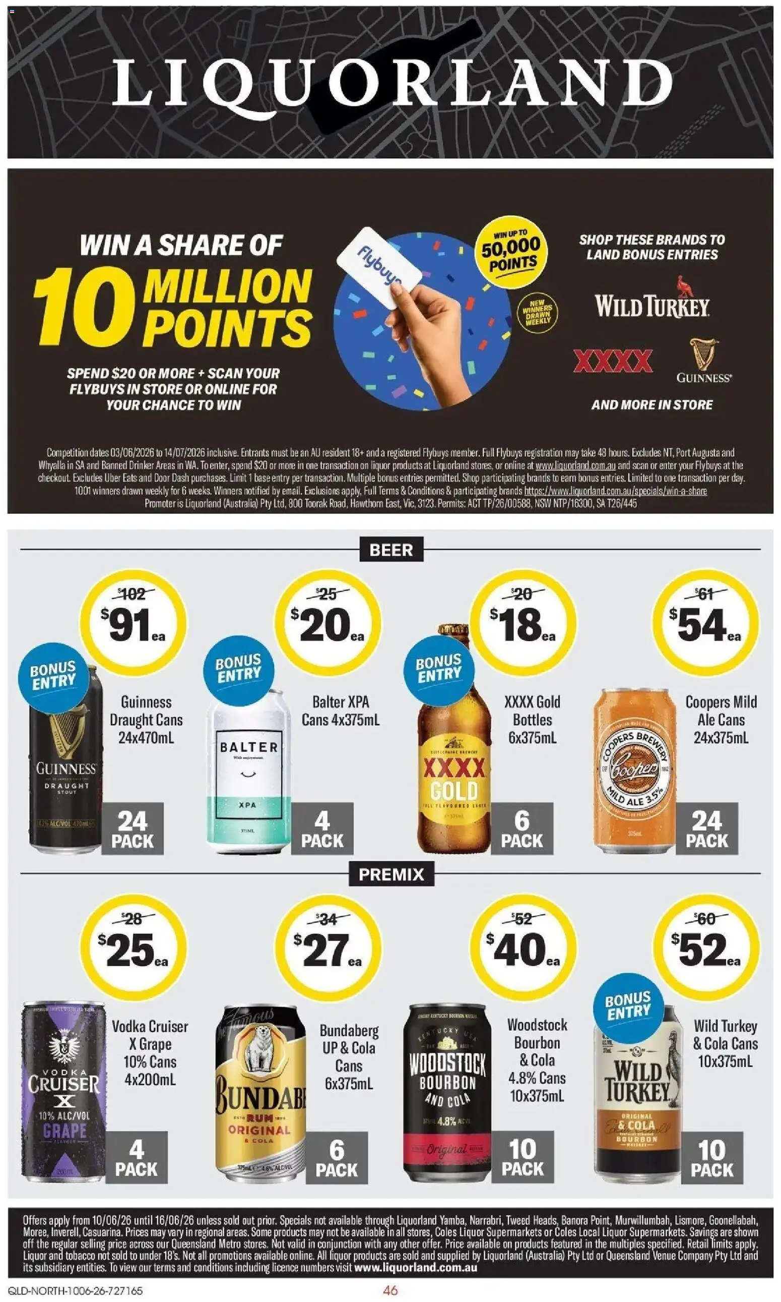 Coles catalogue - valid from 10.06.2026 | Page: 46 | Products: Door, Beer, Bourbon, Vodka