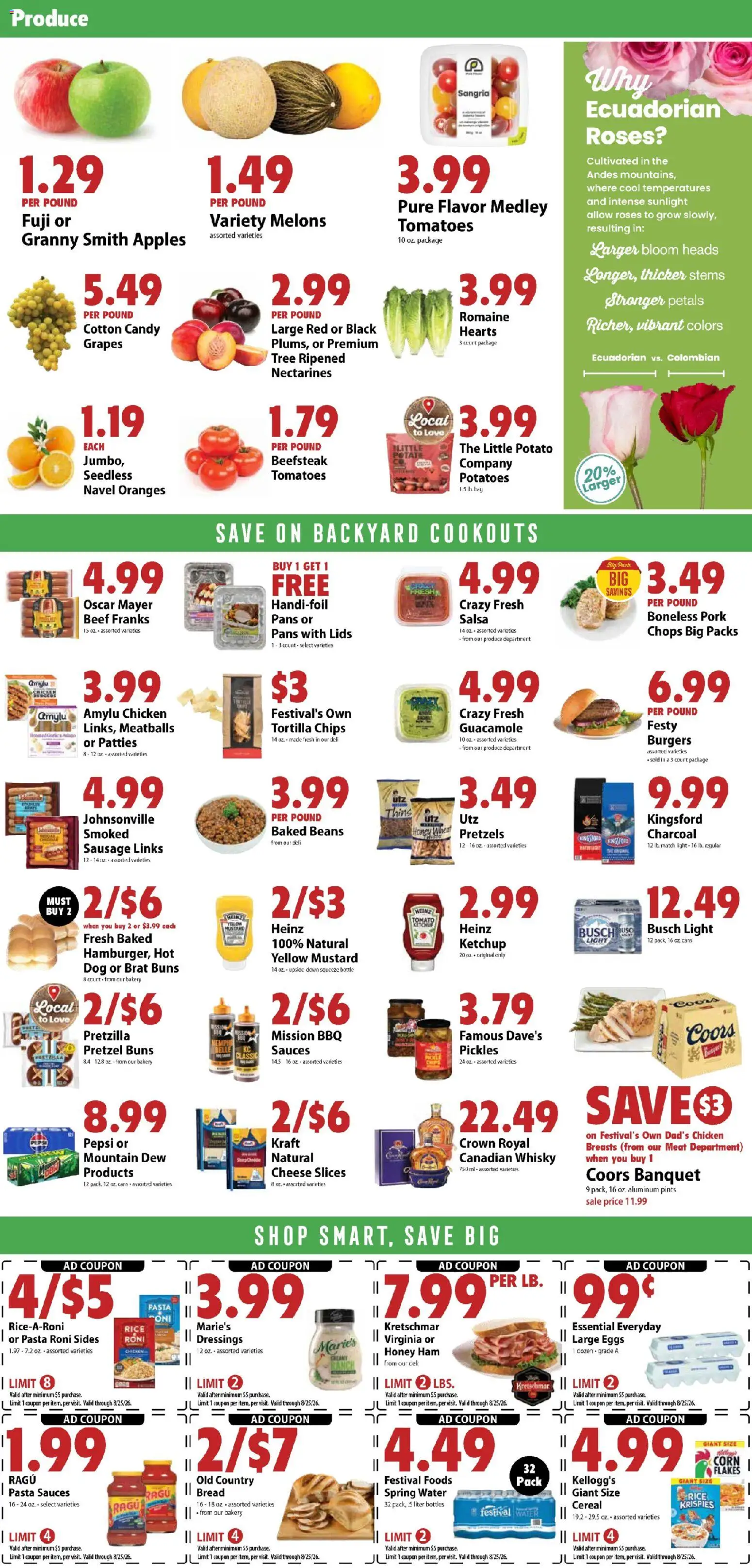 Festival Foods Weekly Ad - valid from 08/19/2026 | Page: 2 | Products: Pickles, Tomato, Cereal, Bag