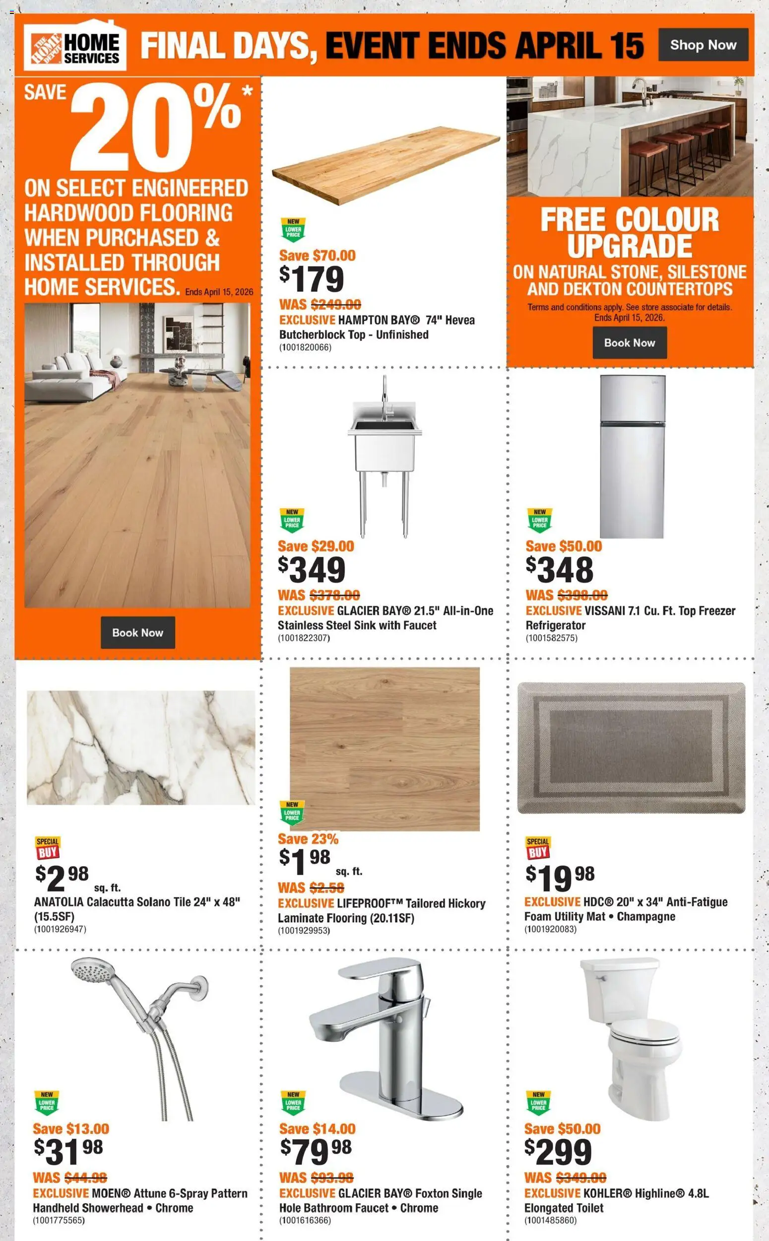 Home Depot flyer valid from 02.04.2026 | Page: 9 | Products: Refrigerator, Freezer