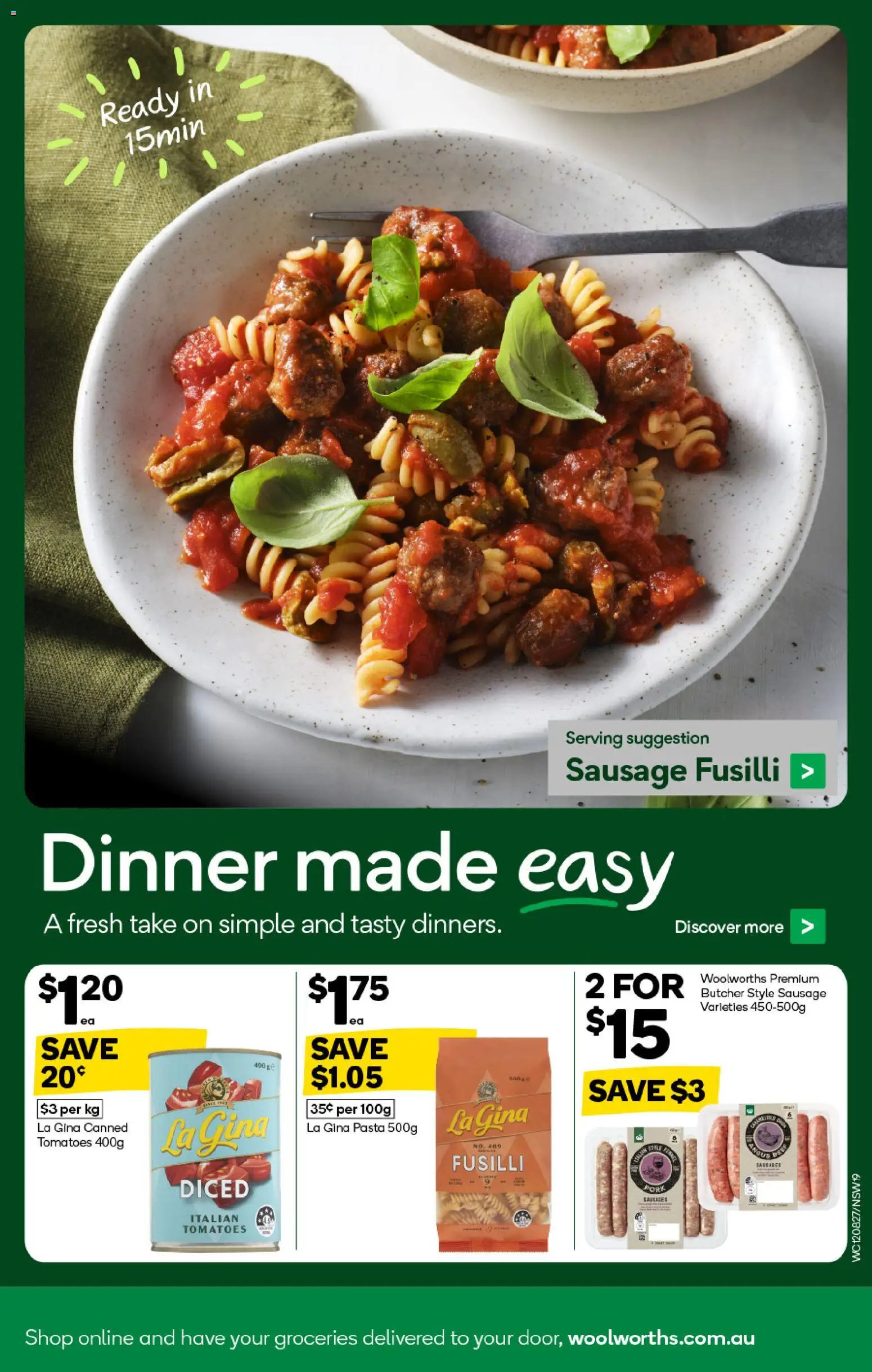 Woolworths catalogue - valid from 12/08/2026 | Page: 19 | Products: Pork, Tomatoes, Pasta, Sausage