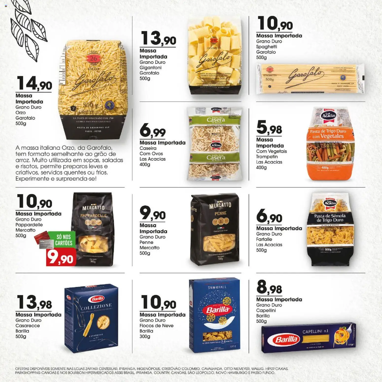 Zaffari Folheto - válido de 25/06/2026 | Página: 4 | Produtos: Ovos, Pasta, Bourbon, Massa