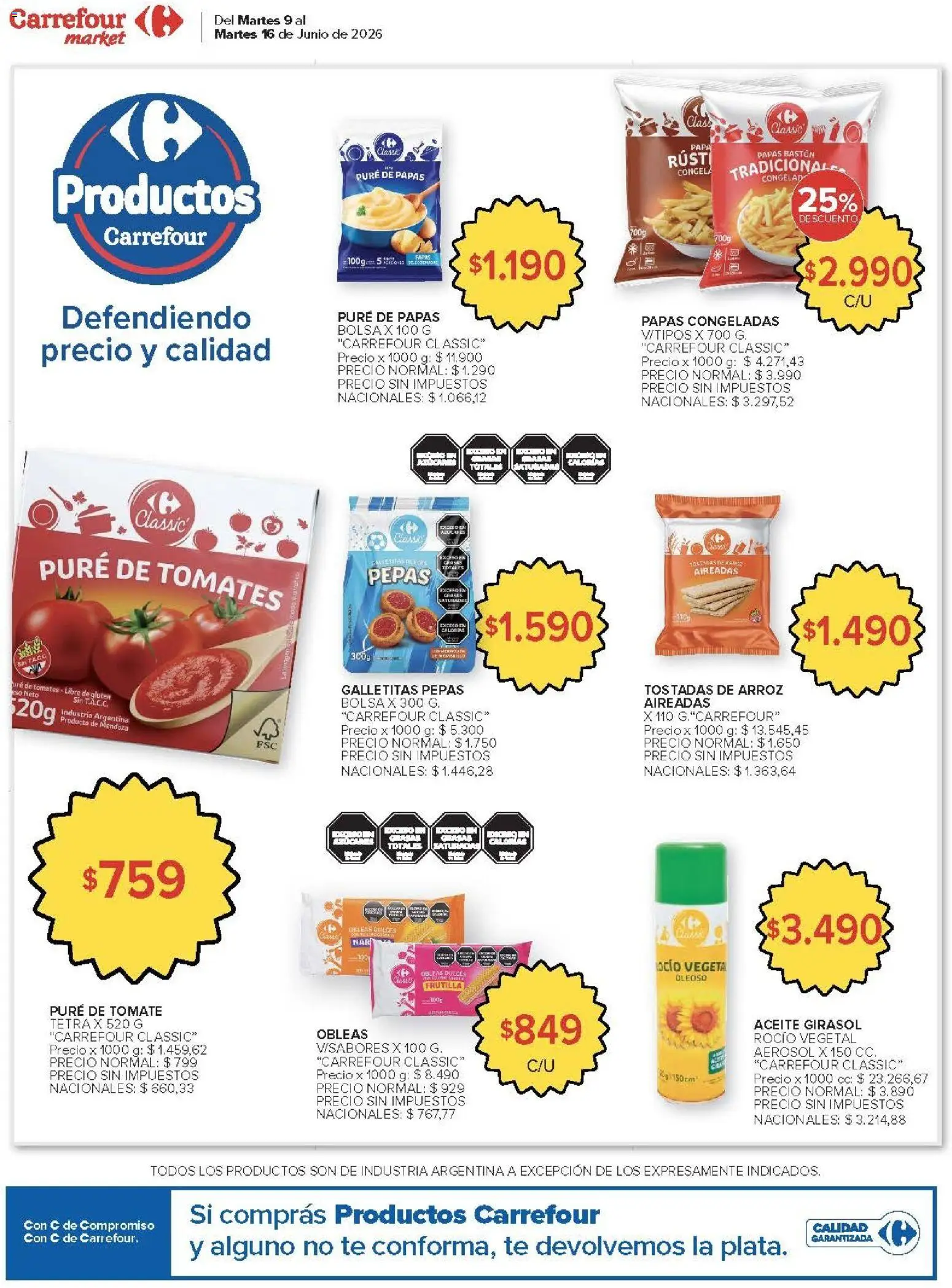 Carrefour ofertas │ válido desde el 09.06.2026 | Página: 60 | Productos: Papa, Tomates, Arroz, Té