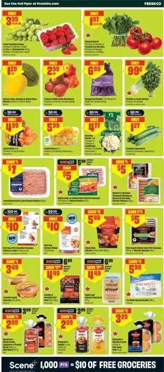 Preview of FreshCo weekly flyer / circulaire from shop FreshCo valid from Jul 16, 2026 | Page: 3 | Products: Strawberries, Chicken wings, Bread, Chicken