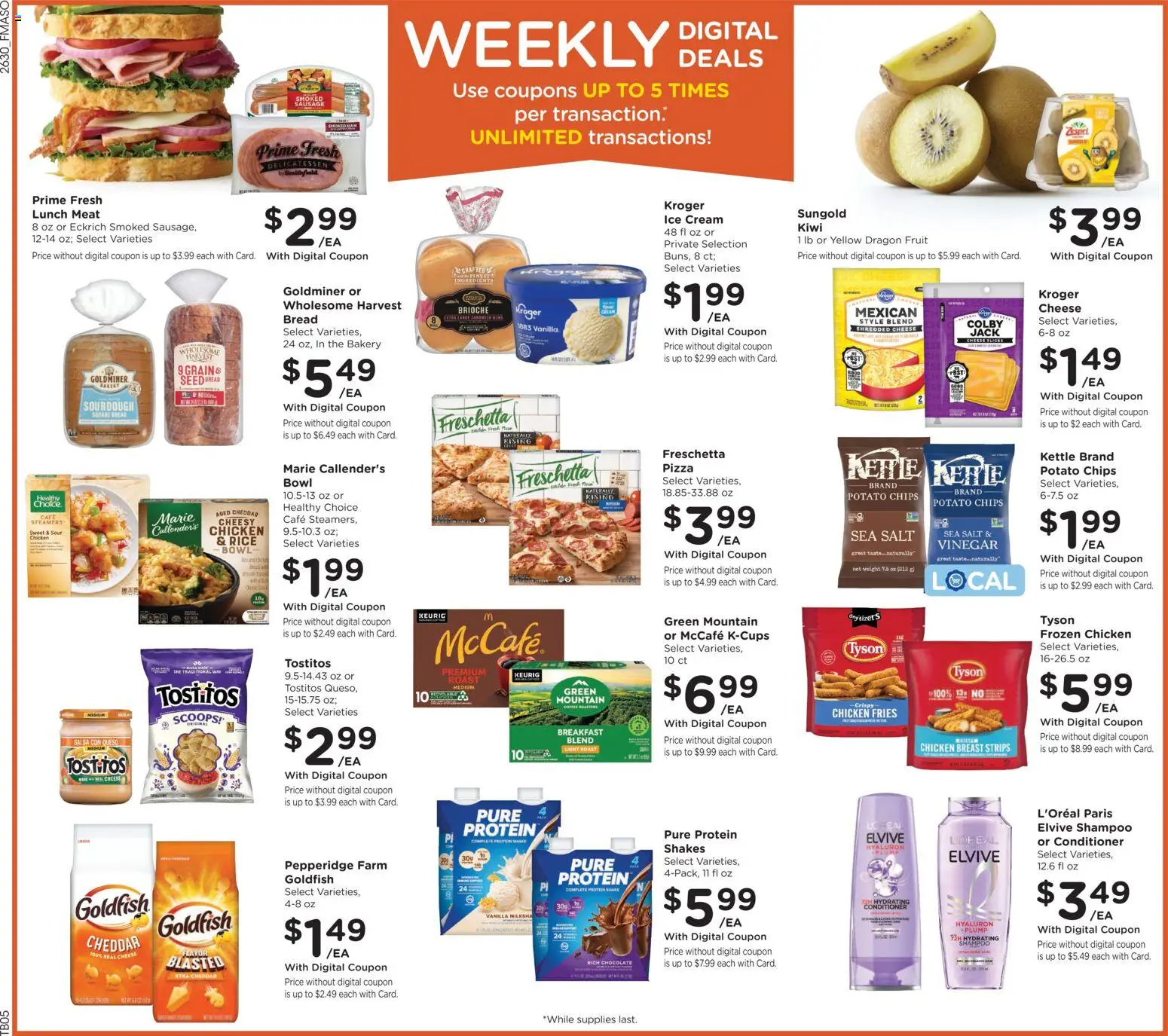 Fred Meyer Weekly Ad - valid from 08/26/2026 | Page: 3 | Products: Bakery, Chicken, Cheese, Pizza