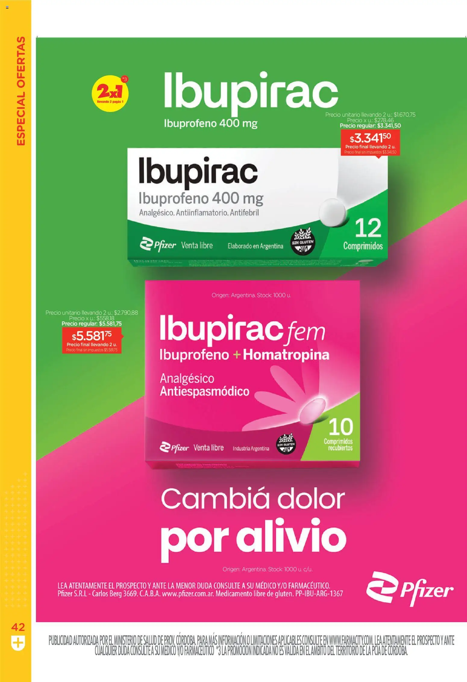 Farmacity catálogo │ válido desde el 02.06.2026 | Página: 42 | Productos: Analgésico