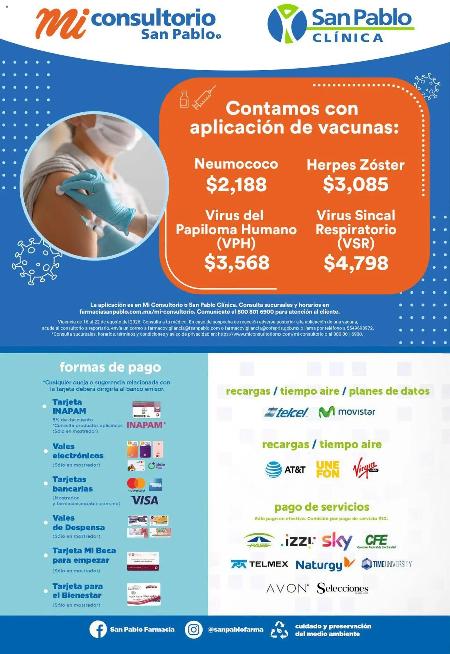Nuevas ofertas de Farmacia San Pablo válidas en toda la República Mexicana desde el 16/08/2026. ¡Encuentra las mejores ofertas en Farmacia San Pablo catálogo! | Página: 17 | Productos: Banco, Despensa, Teléfono