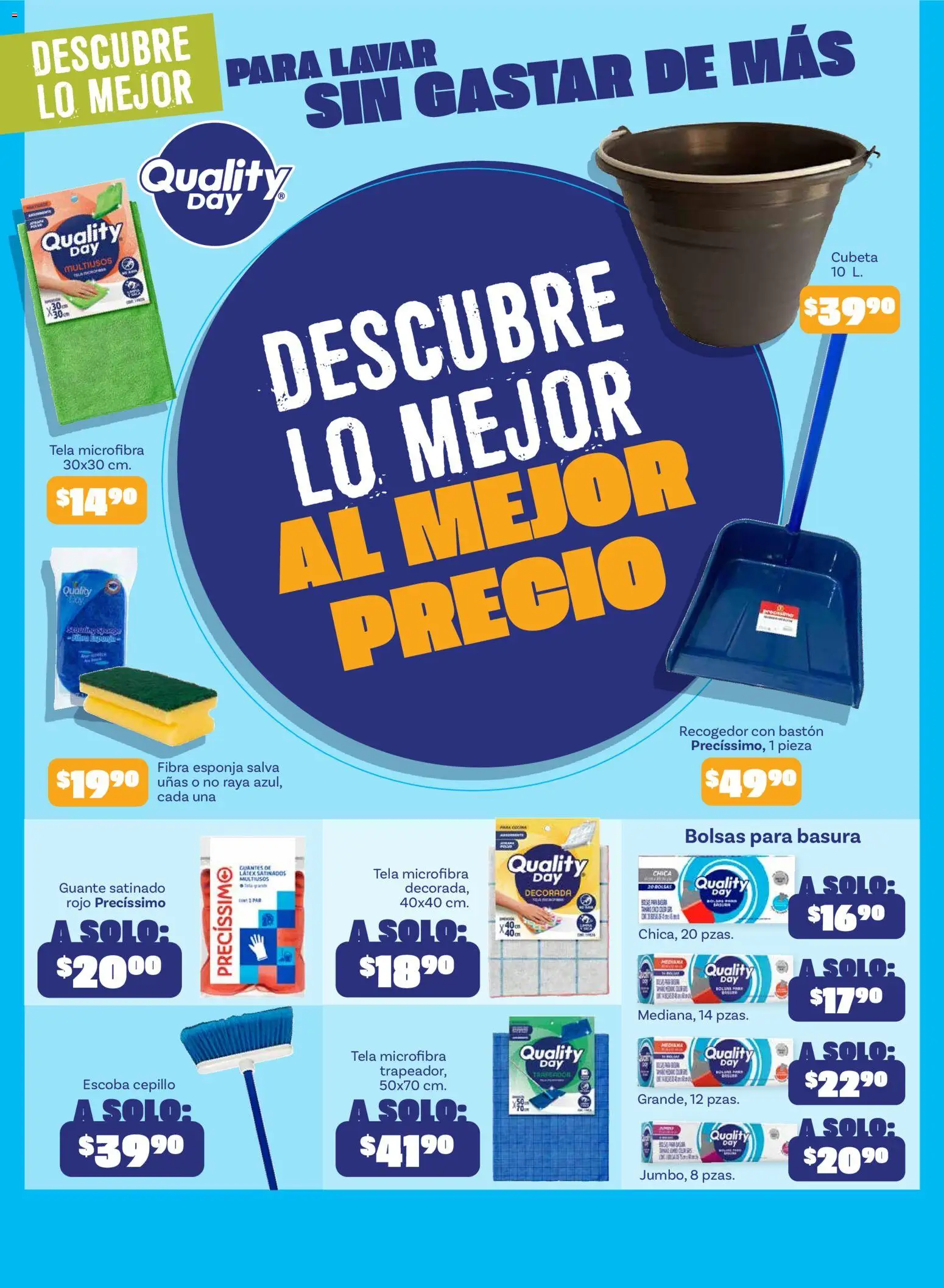 Nuevas ofertas de Soriana válidas en toda la República Mexicana desde el 31/08/2026. ¡Encuentra las mejores ofertas en Soriana Descubre lo mejor al mejor precio Híper Nacional! | Página: 14 | Productos: Guantes, Escoba, Guante, Bolsas para basura
