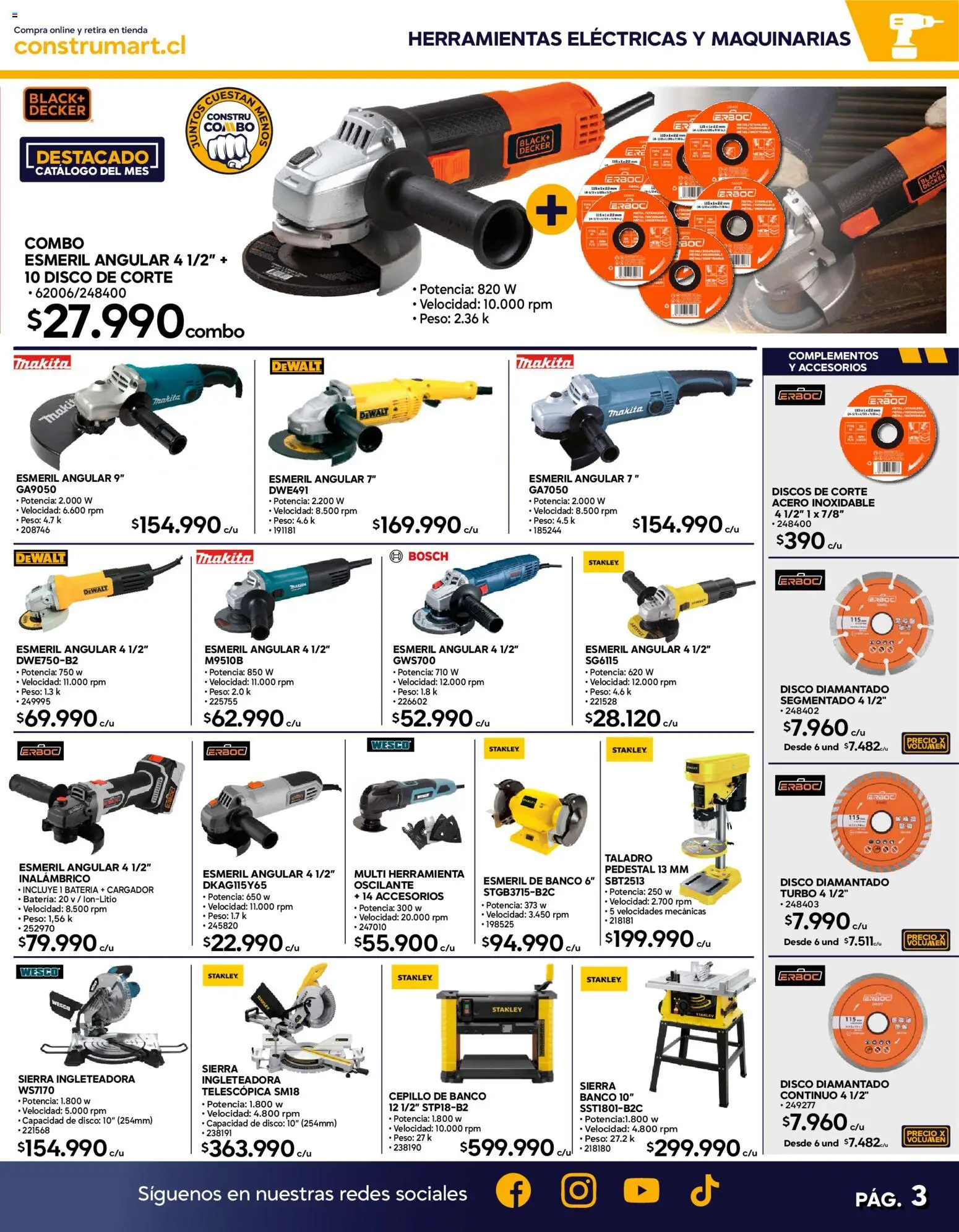 Construmart Ofertas │ válido desde el 01.06.2026 | Página: 3 | Productos: Disco, Peso, Cargador, Batería