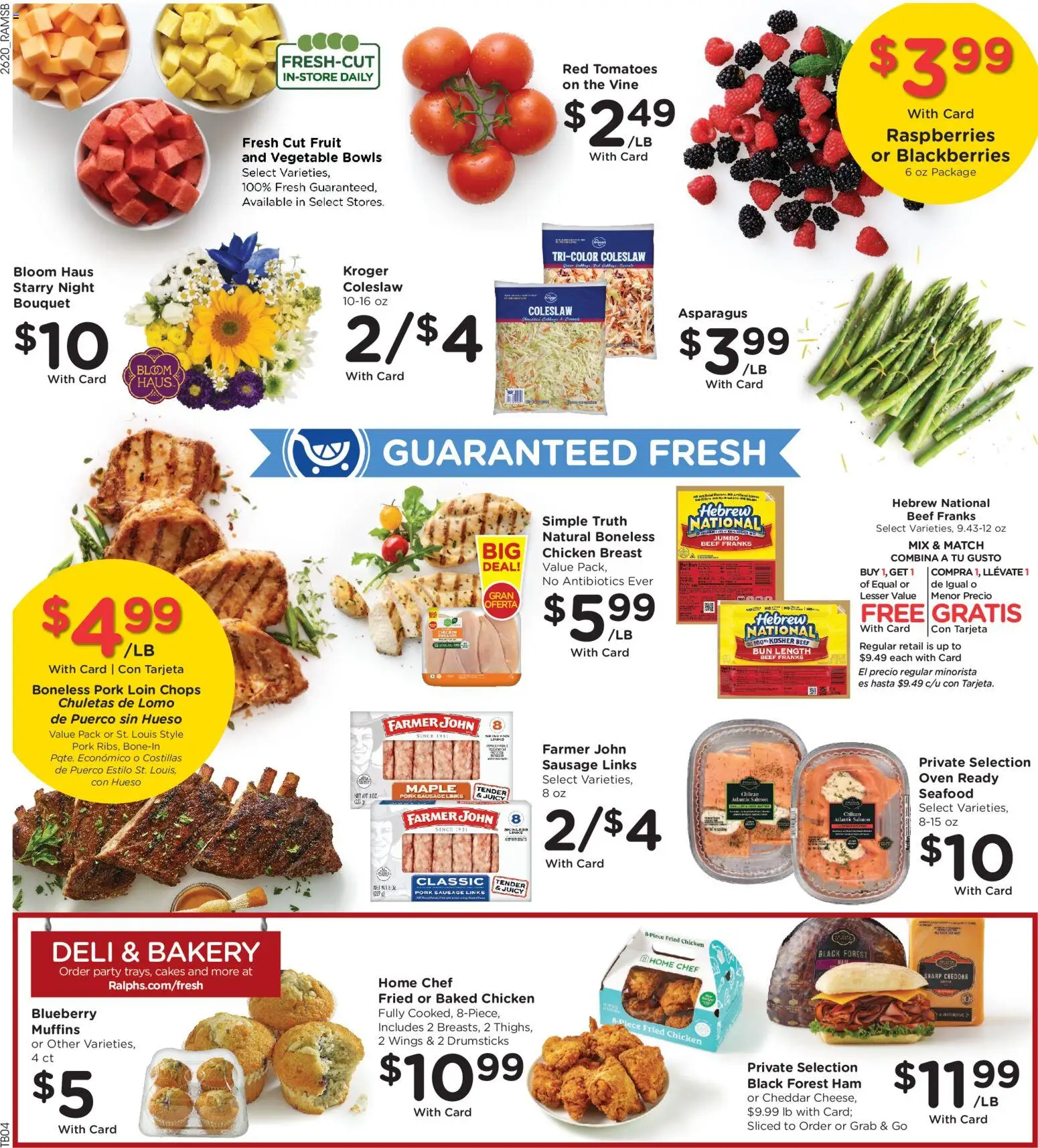 Ralphs Weekly Ad - valid from 17.06.2026 | Page: 11 | Products: Bakery, Asparagus, Ham, Tomatoes