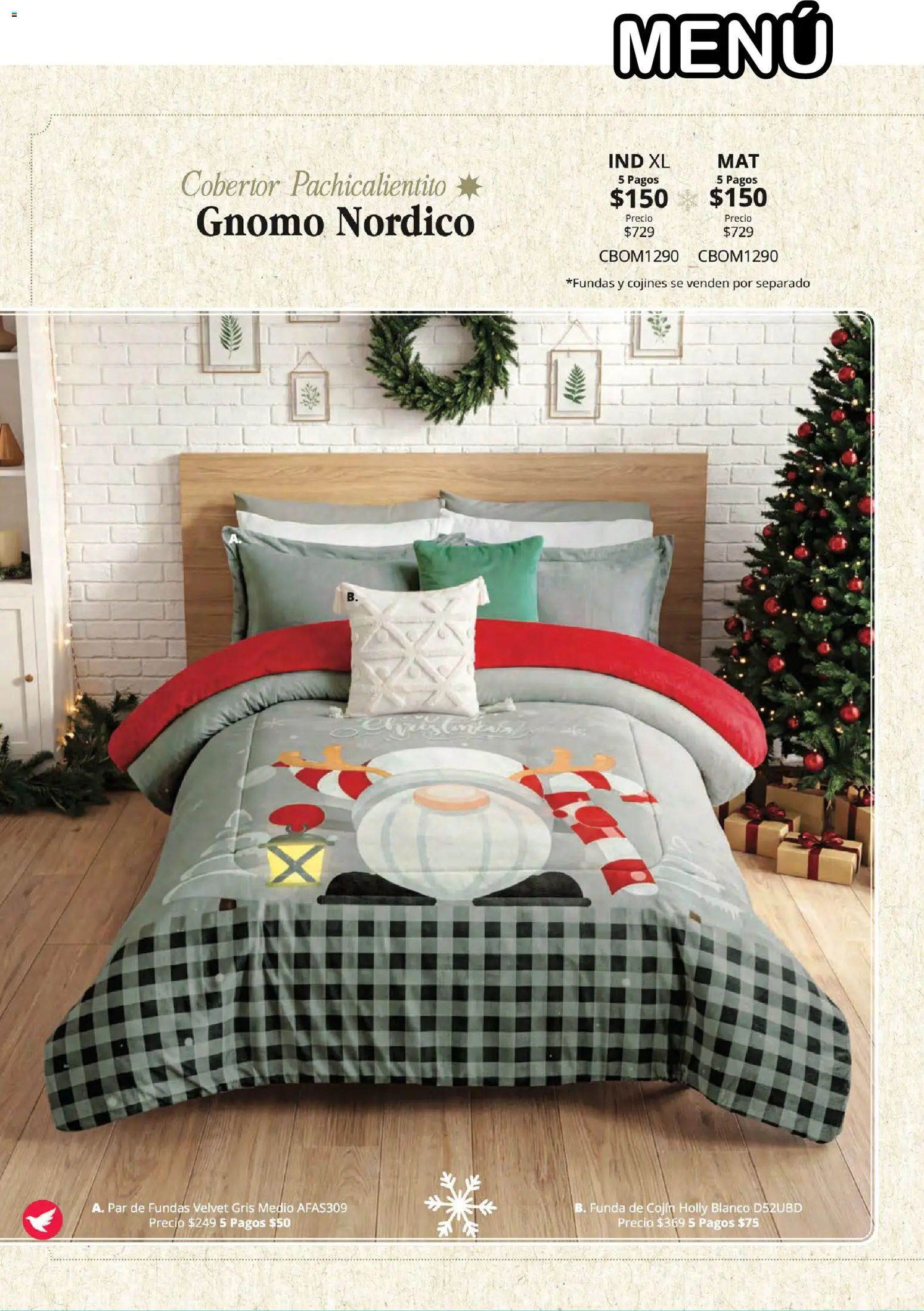 Nuevas ofertas de Colchas Concord válidas en toda la República Mexicana desde el 01/08/2026. ¡Encuentra las mejores ofertas en Colchas Concord catálogo Colección Navideña! | Página: 6 | Productos: Cobertor, Funda