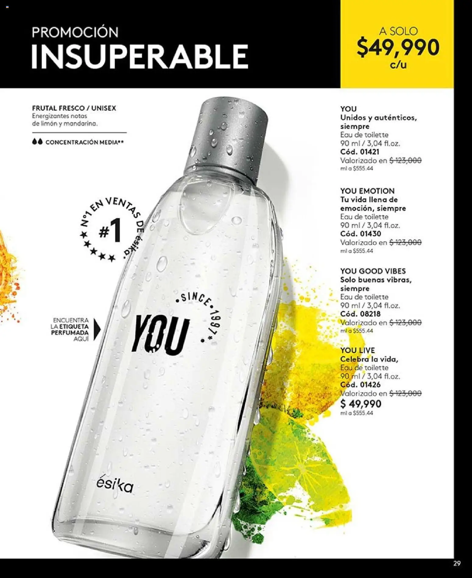 Ésika revista - valida desde el 07/08/2026 | Página: 29 | Productos: Limón, Eau de toilette
