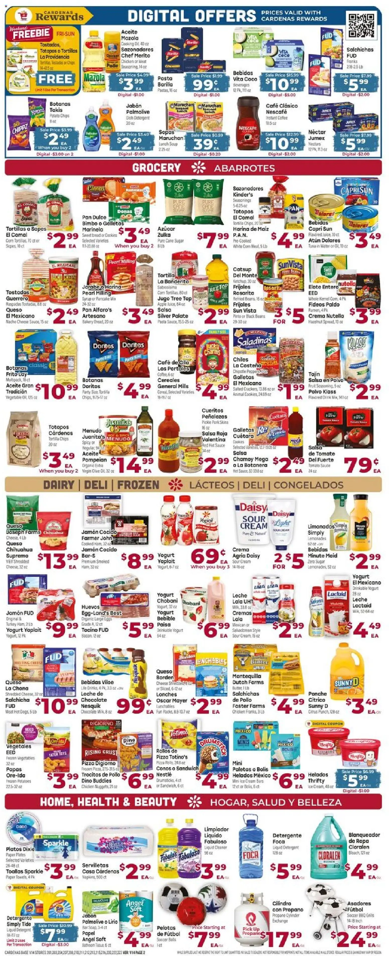 Cardenas Weekly Ad - valid from 10.06.2026 | Page: 2 | Products: Bakery, Ice cream, Water, Sugar
