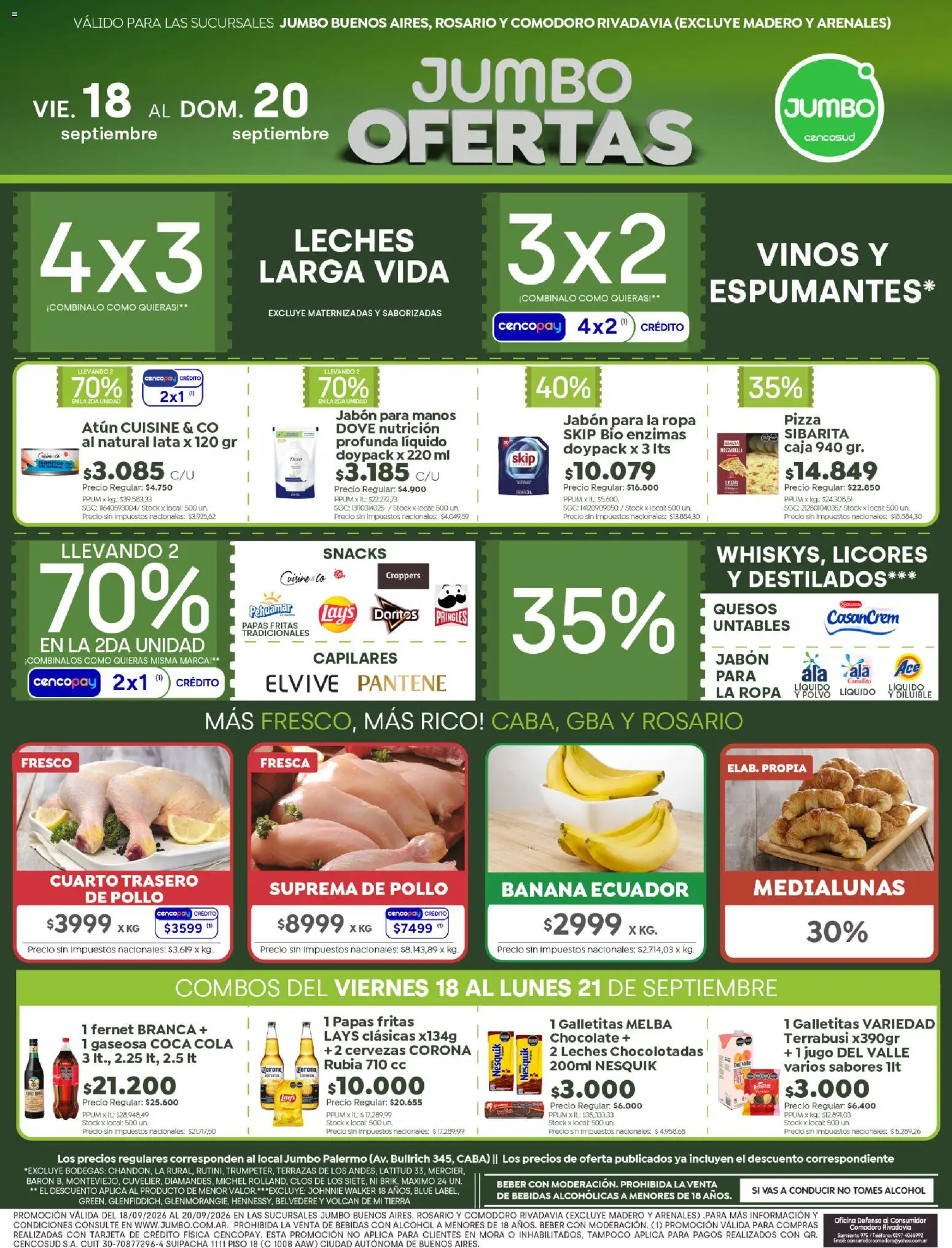 Jumbo - Ofertas | Rosario │ válido desde el 18/09/2026 | Página: 1 | Productos: Galletitas, Fernet, Atún, Tierra
