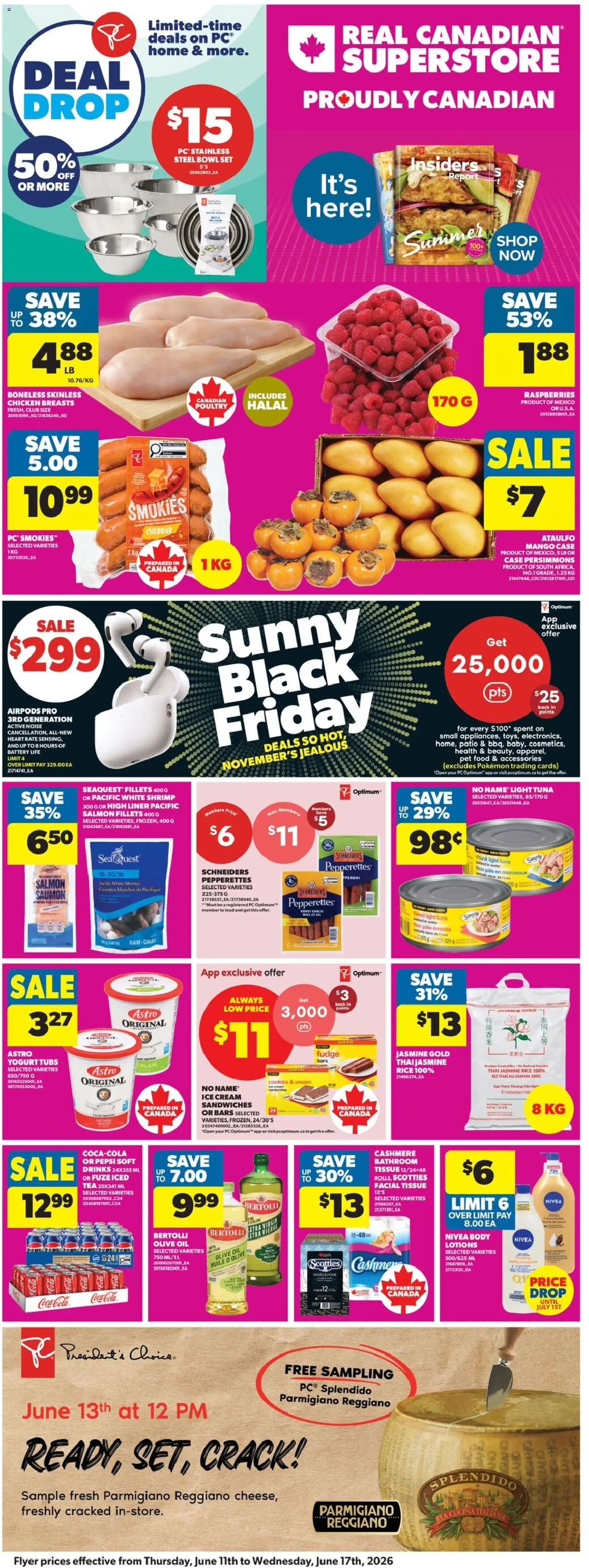 Real Canadian Superstore flyer valid from 11.06.2026 | Page: 3 | Products: Rice, Cream, PC, Case