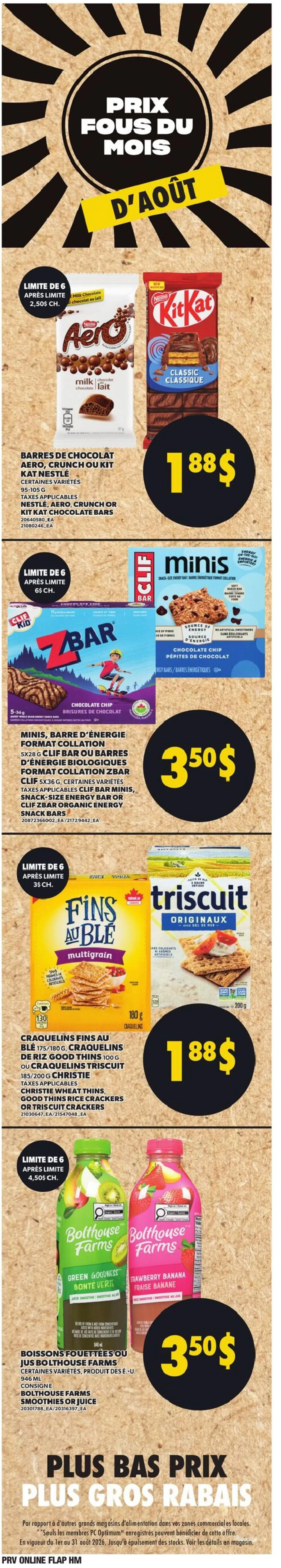 Provigo flyer valid from Aug 6, 2026 | Page: 6 | Products: PC, Milk, Chocolate, Juice