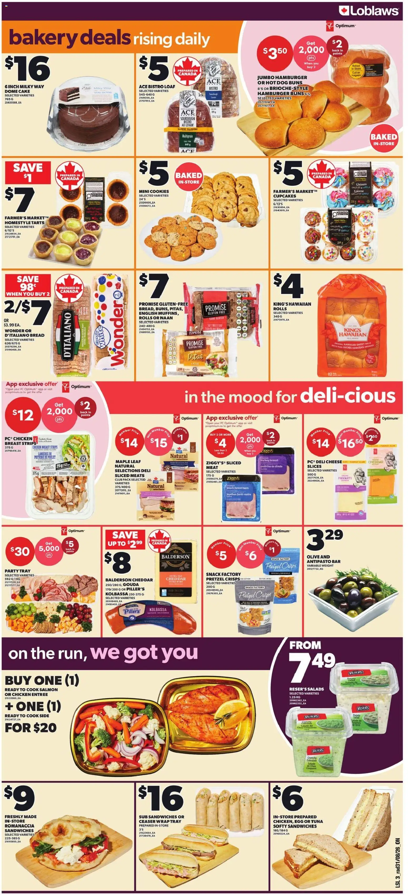 Loblaws flyer valid from Sep 3, 2026 | Page: 4 | Products: Sausage, Cake, Crisps, Chicken