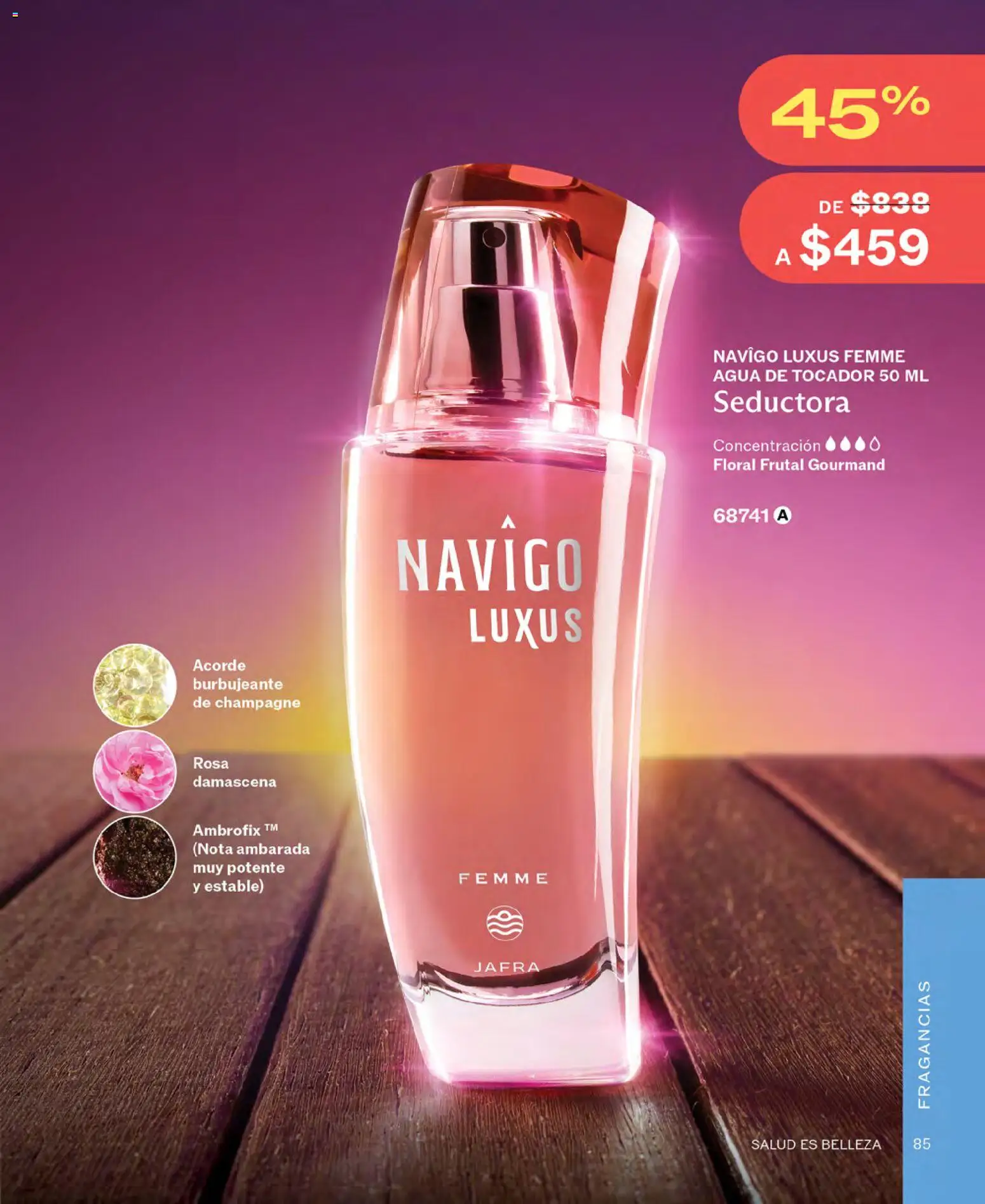 Nuevas ofertas de JAFRA válidas en toda la República Mexicana desde el 01.06.2026. ¡Encuentra las mejores ofertas en JAFRA catálogo! | Página: 85 | Productos: Champagne, Agua
