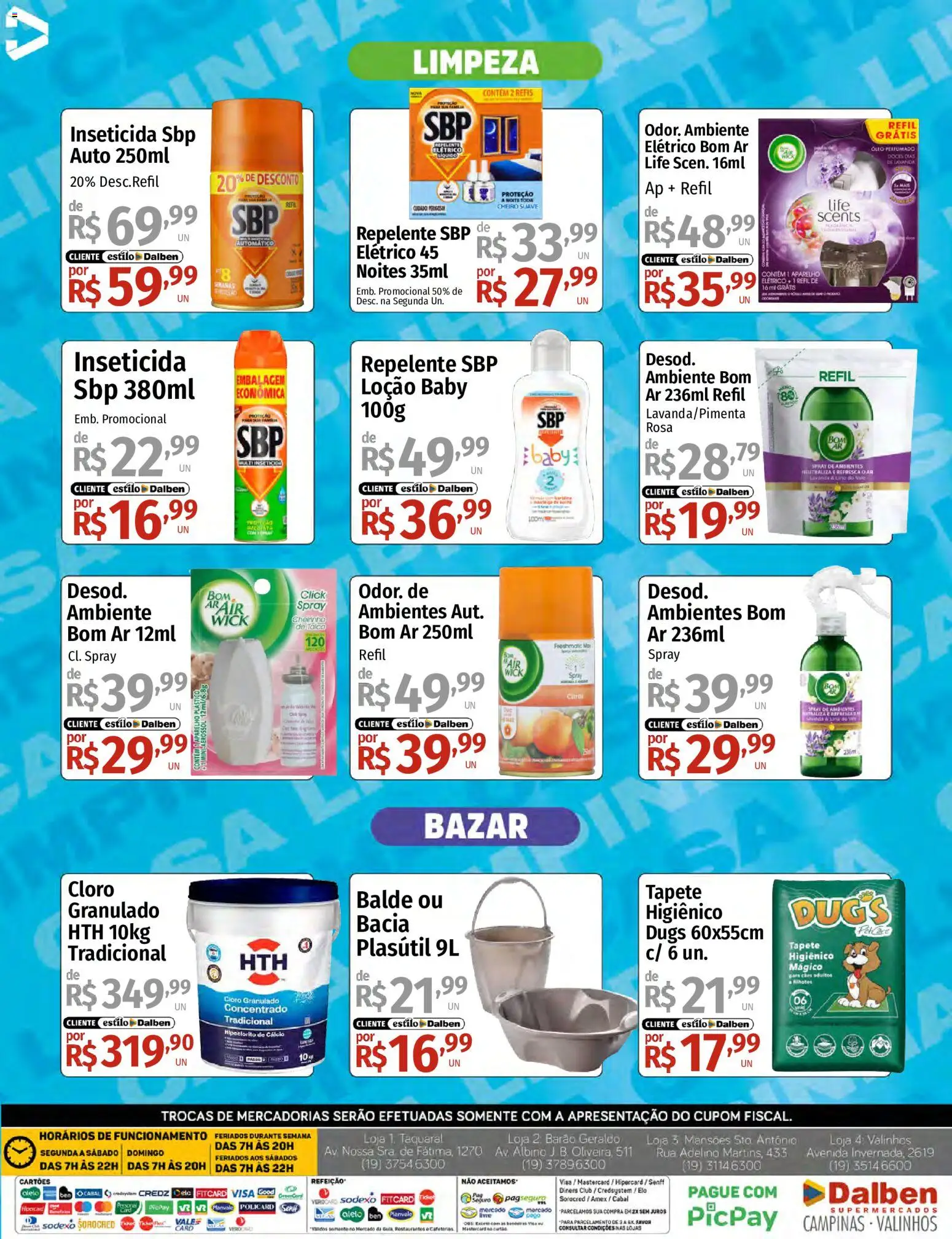 Supermercado Dalben Folheto - válido de 25.05.2026 | Página: 6 | Produtos: Cálcio, Repelente, Granulado, Balde