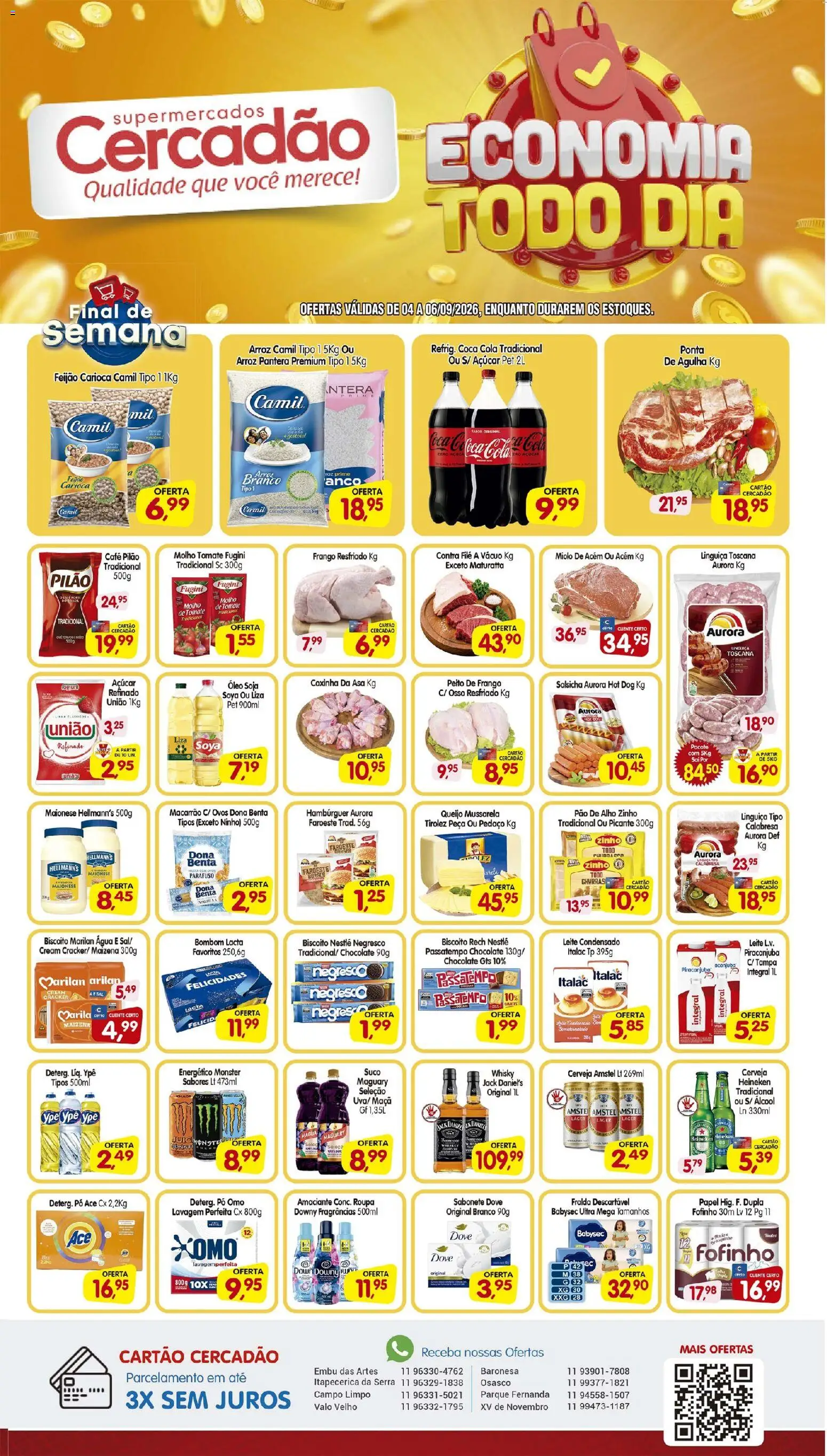 Cercadão Folheto - válido de 04/09/2026 | Página: 1 | Produtos: Pó, Suco, Cerveja, Café pilão