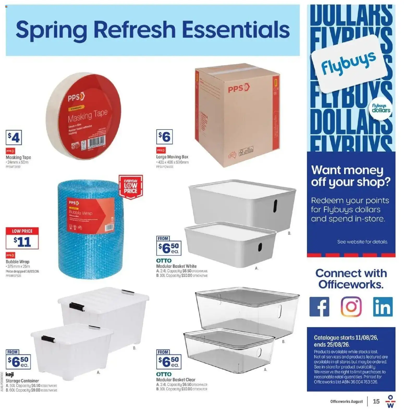 Officeworks - Beacon Deals 11/08 - 11/08/2026 > weekly / monthly specials | Page: 15 | Products: Box, Basket