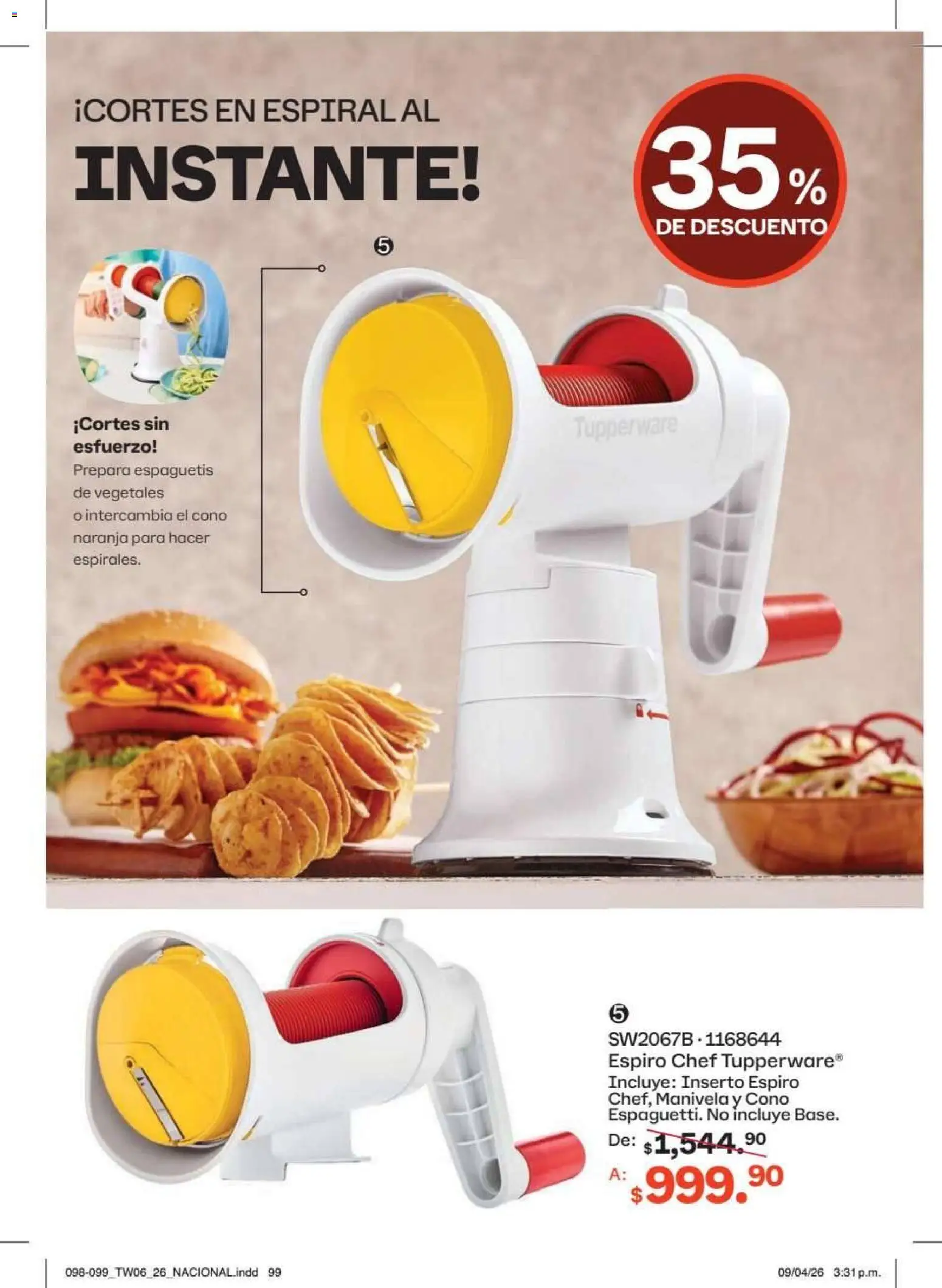 Nuevas ofertas de Tupperware válidas en toda la República Mexicana desde el 18/05/2026. ¡Encuentra las mejores ofertas en Tupperware catálogo! | Página: 99