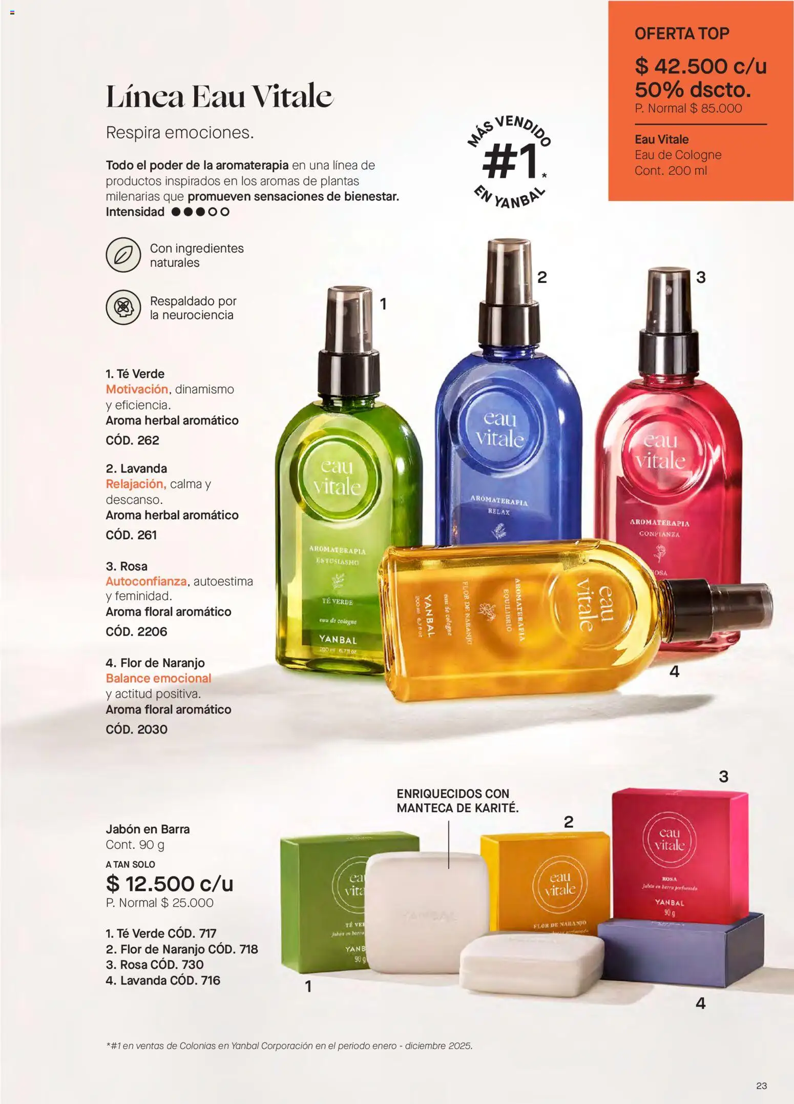Yanbal revista - valida desde el 18/07/2026 | Página: 23 | Productos: Té, Top, Jabón, Manteca