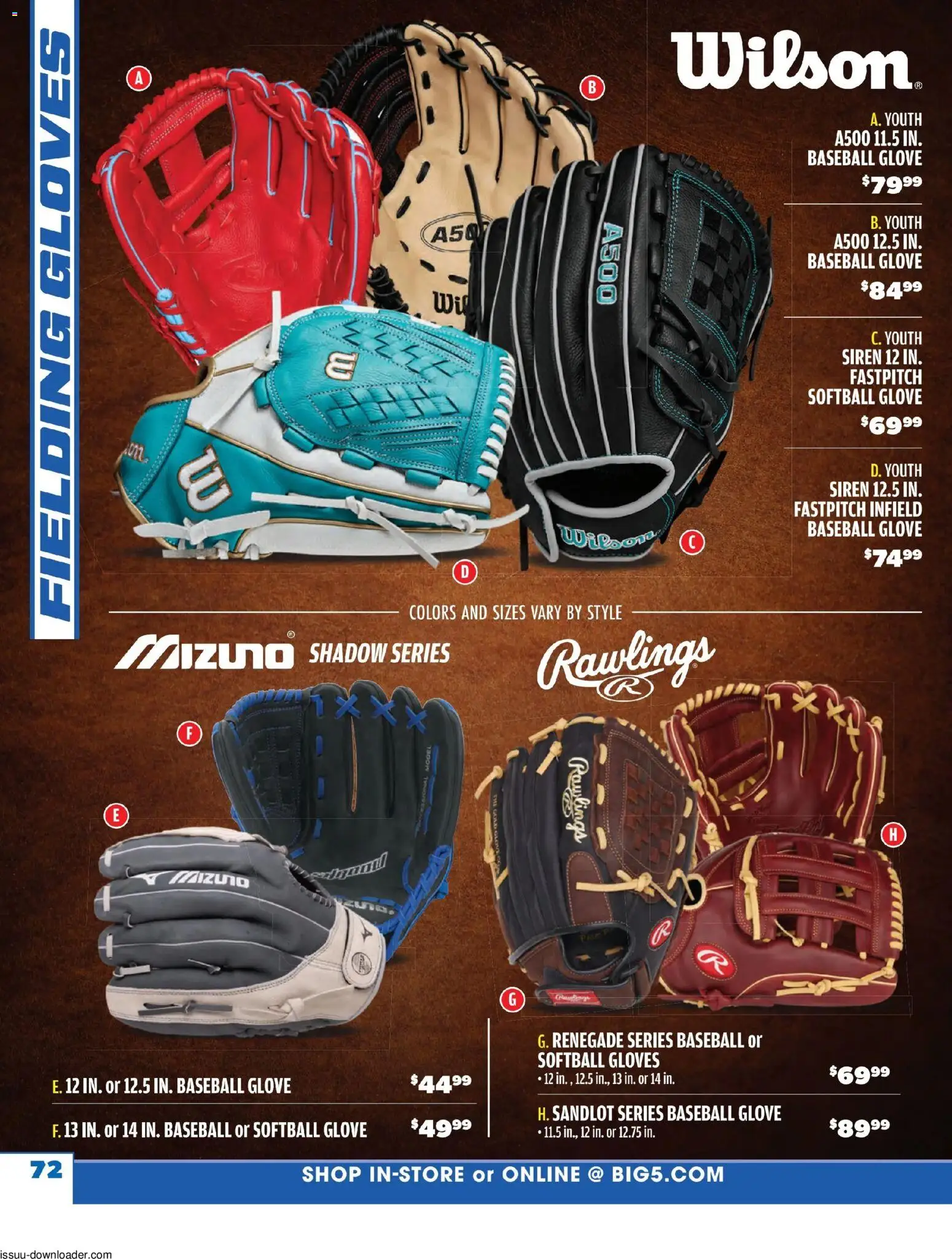 Big 5 Sporting Goods Summer Catalog - valid from 05/26/2026 | Page: 72 | Products: Gloves