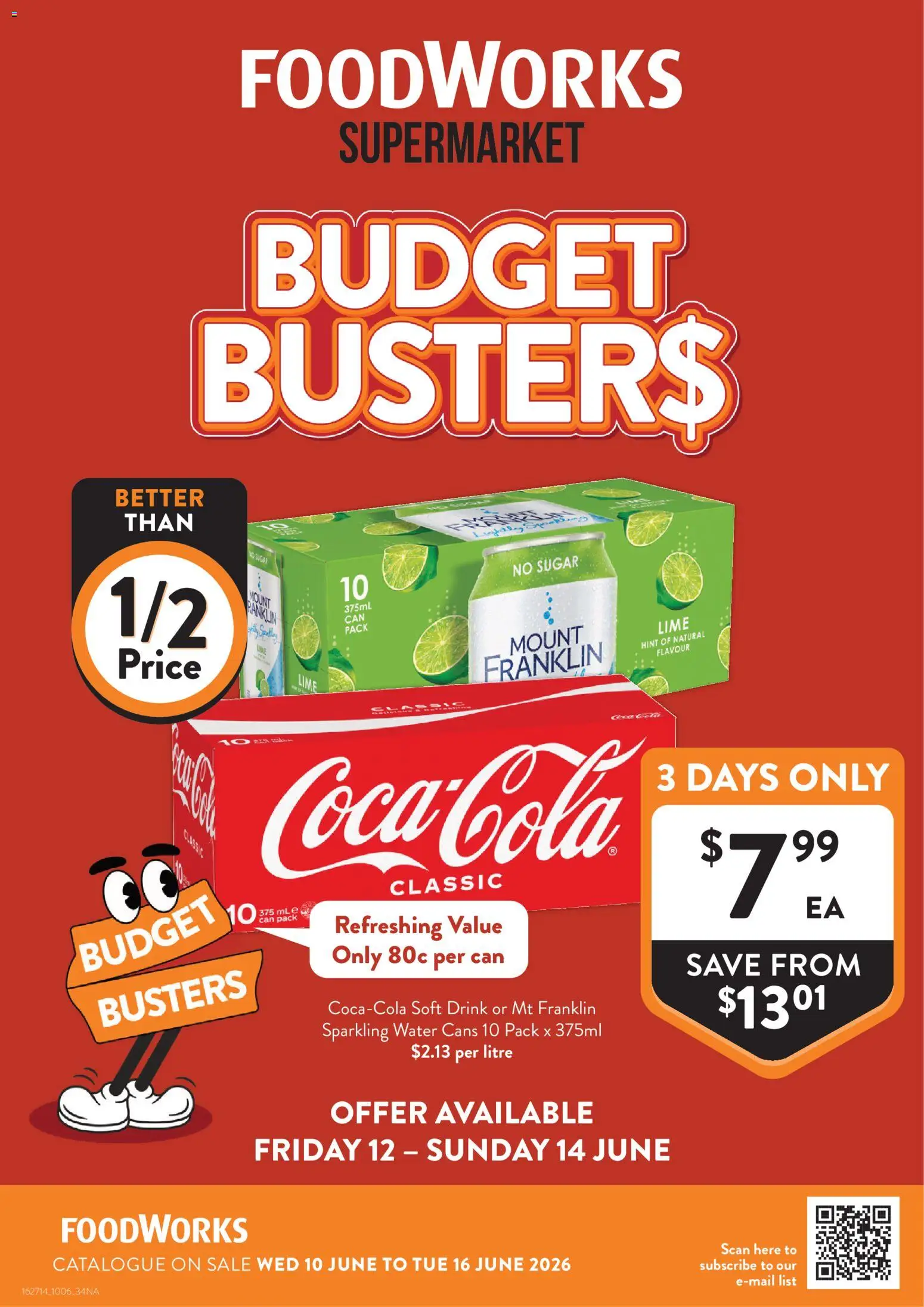 Foodworks catalogue - valid from 10.06.2026 | Page: 1 | Products: Water, Sugar, Lime