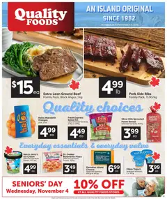 Preview of Quality Foods weekly flyer / circulaire from shop Quality Foods valid from Oct 29, 2026
